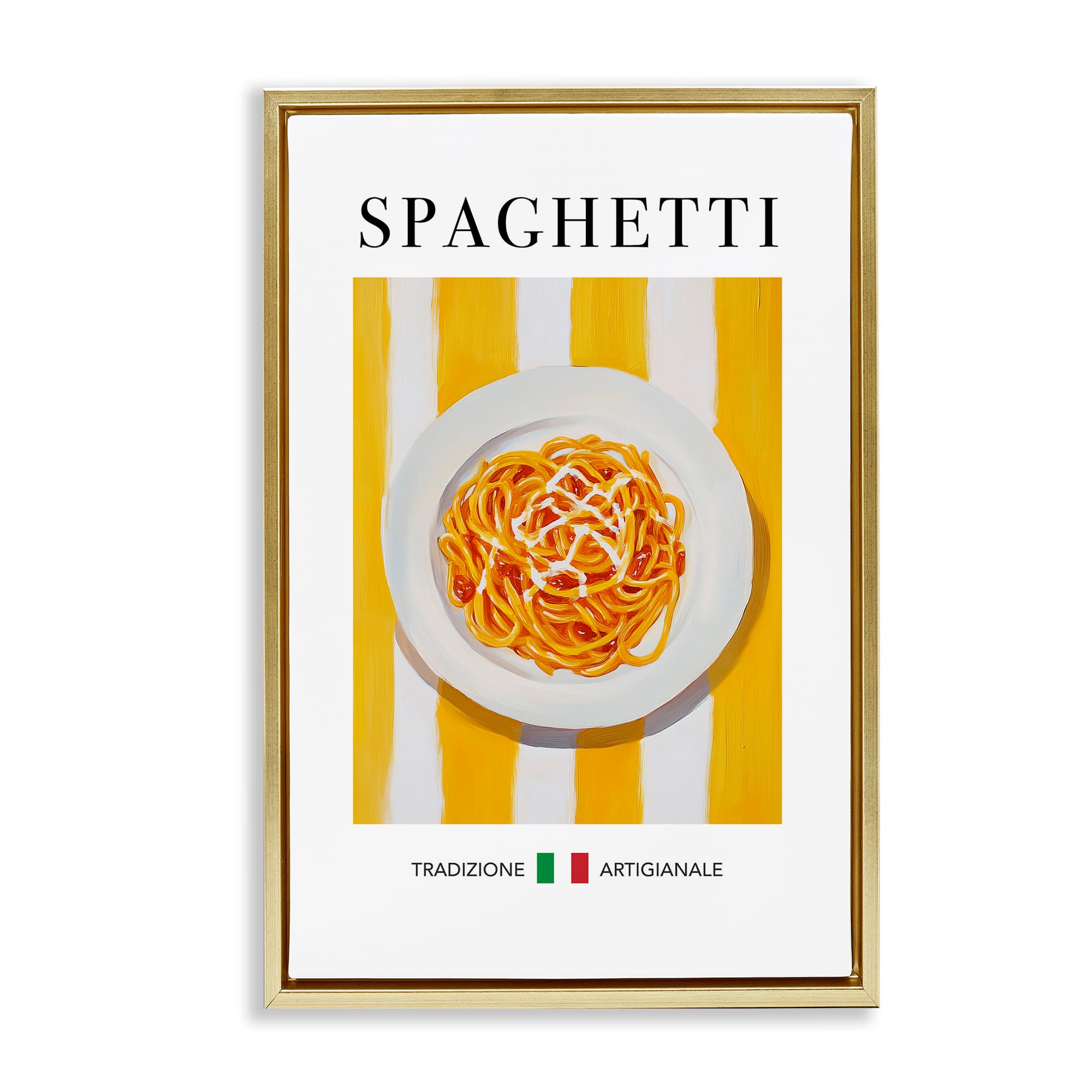 Stupell Industries BT-226-FFG-20X30 Traditional Spaghetti Pasta Floating Frame design by Andreas Magnusson