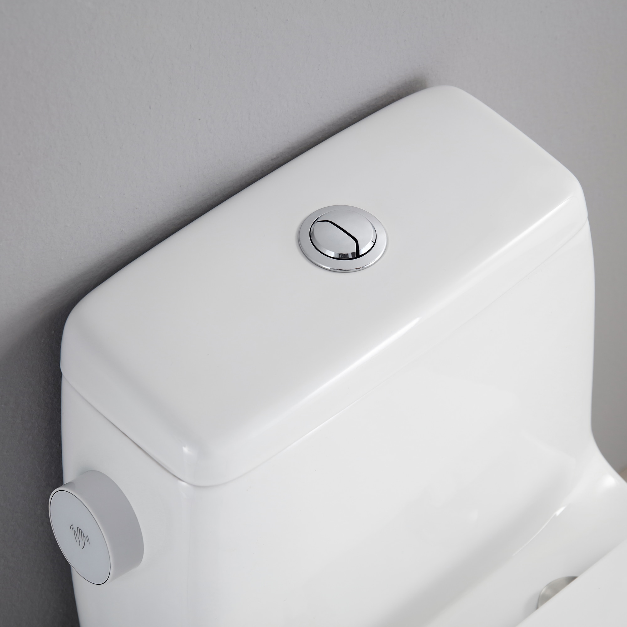 White High Efficiency Dual Flush One-Piece Elongated Toilet