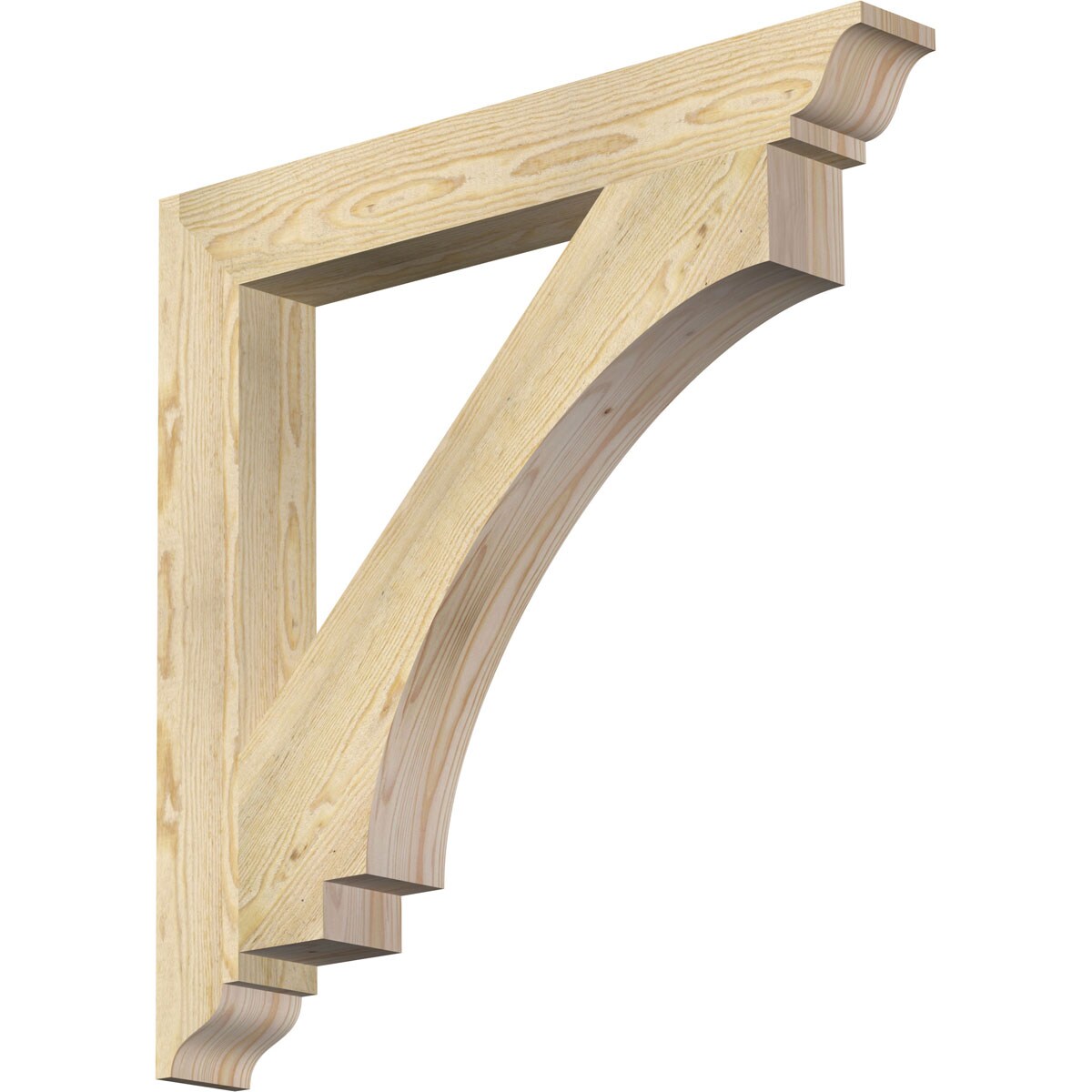 Ekena Millwork BKT04X32X32IMP01RDF Imperial traditional rough sawn 4-in x 32-in x 32-in Douglas fir Brown Wood Standard bracket