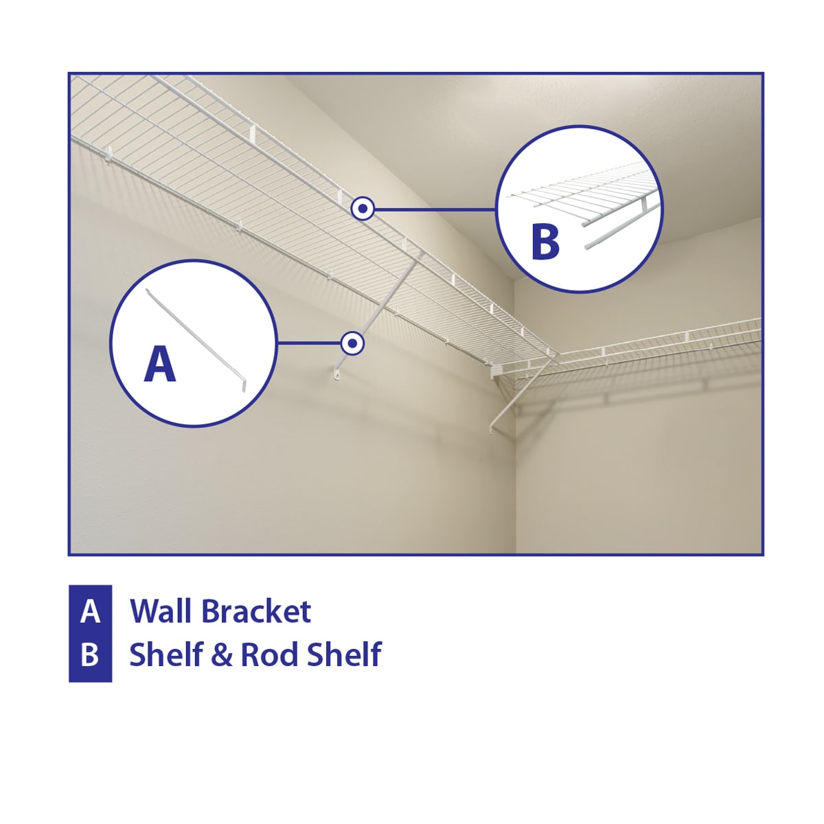 Project Source Tracksmart White Closet Wall Brackets in the Wire Closet  Hardware department at