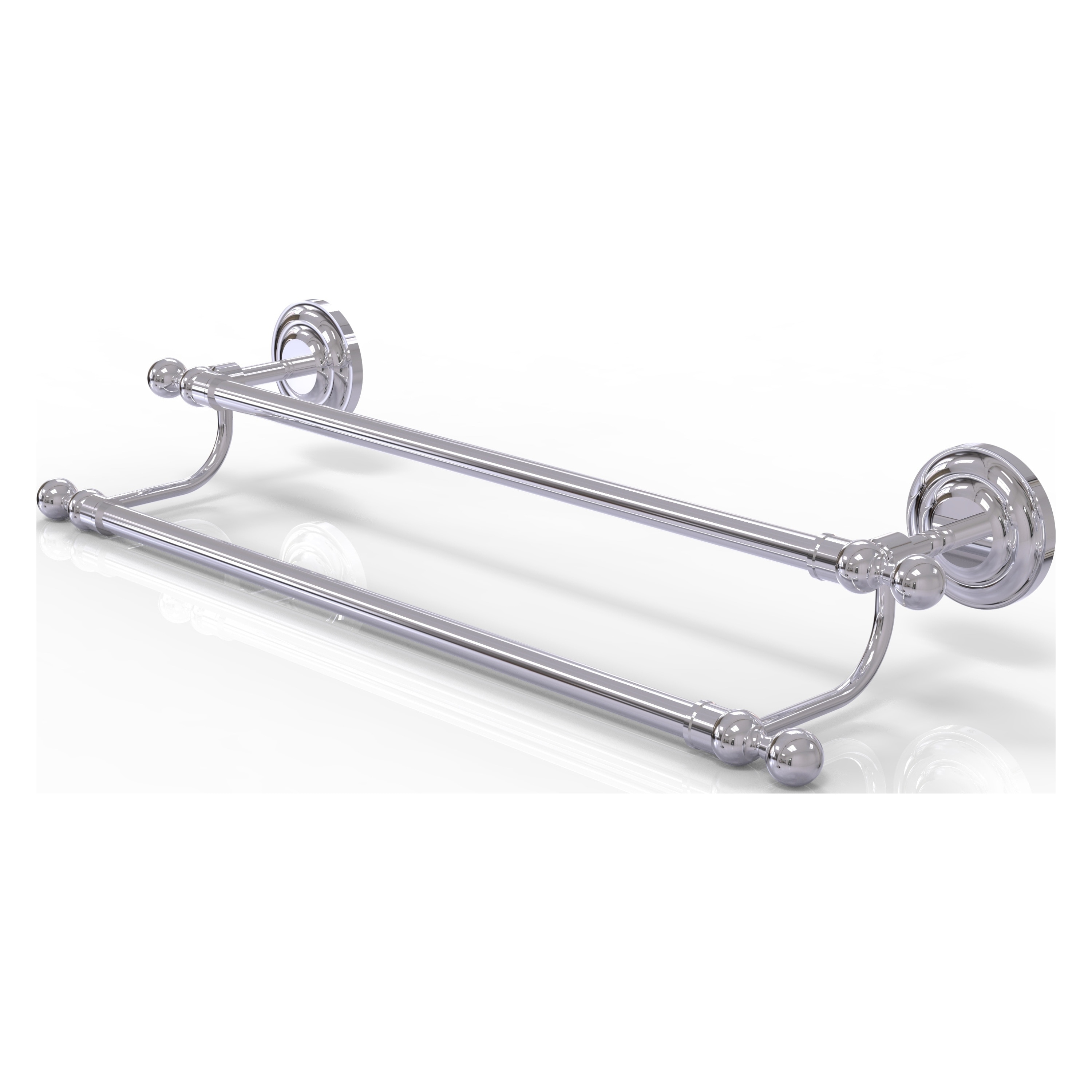 Allied Brass QN-72/36-PC Que New 36-in double Polished Chrome Wall mount Double Towel Bar