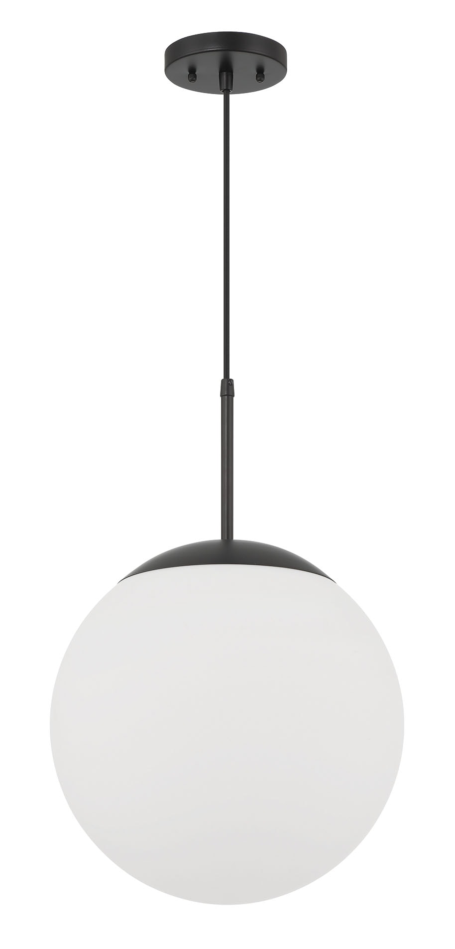 Craftmade 56893-FB-WG Gaze Flat Black Modern/contemporary Frosted glass Globe Medium Hanging Pendant light