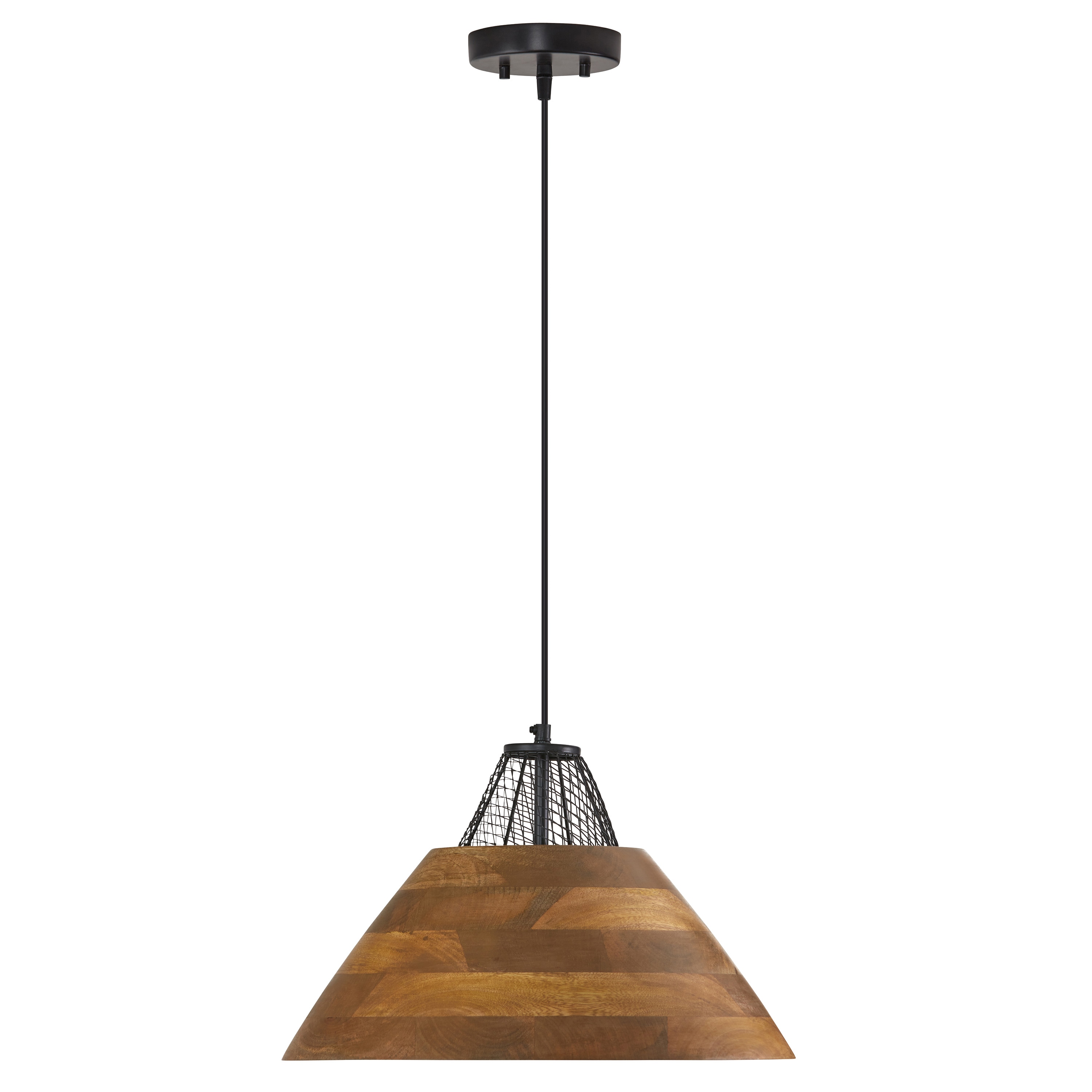 River of Goods 21293 Pendant Lighting Black Industrial Cone Medium Hanging Pendant light