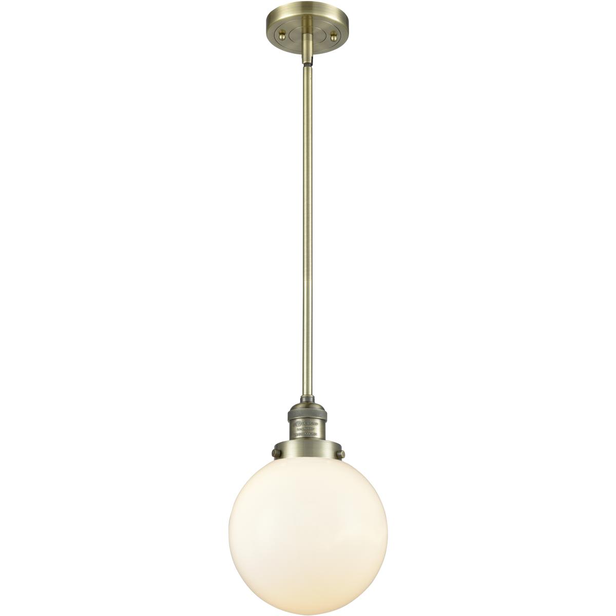 Innovations Lighting 1354947 201S-AB-G201-8-LED Franklin Restoration Beacon Mini Pendant