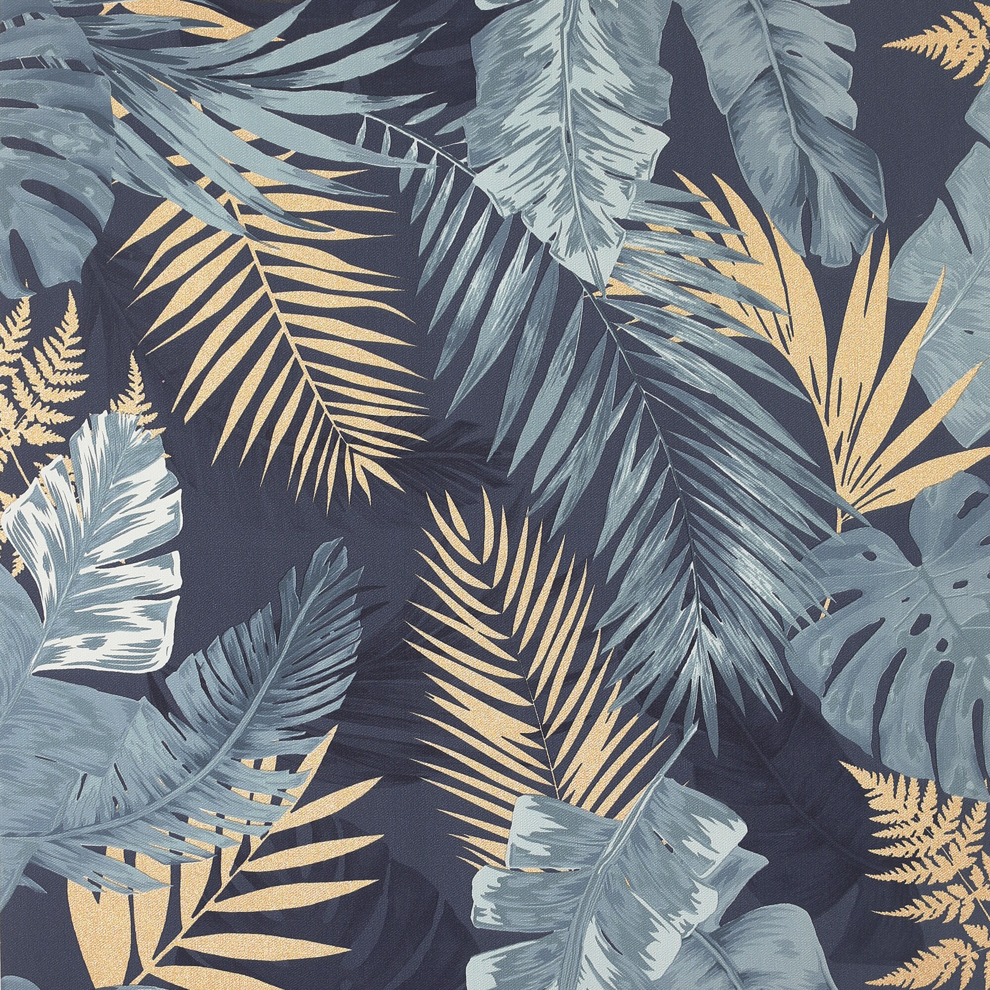 Vinyl Floor Mat Tropical Leaf Pattern - 4' x 6' 