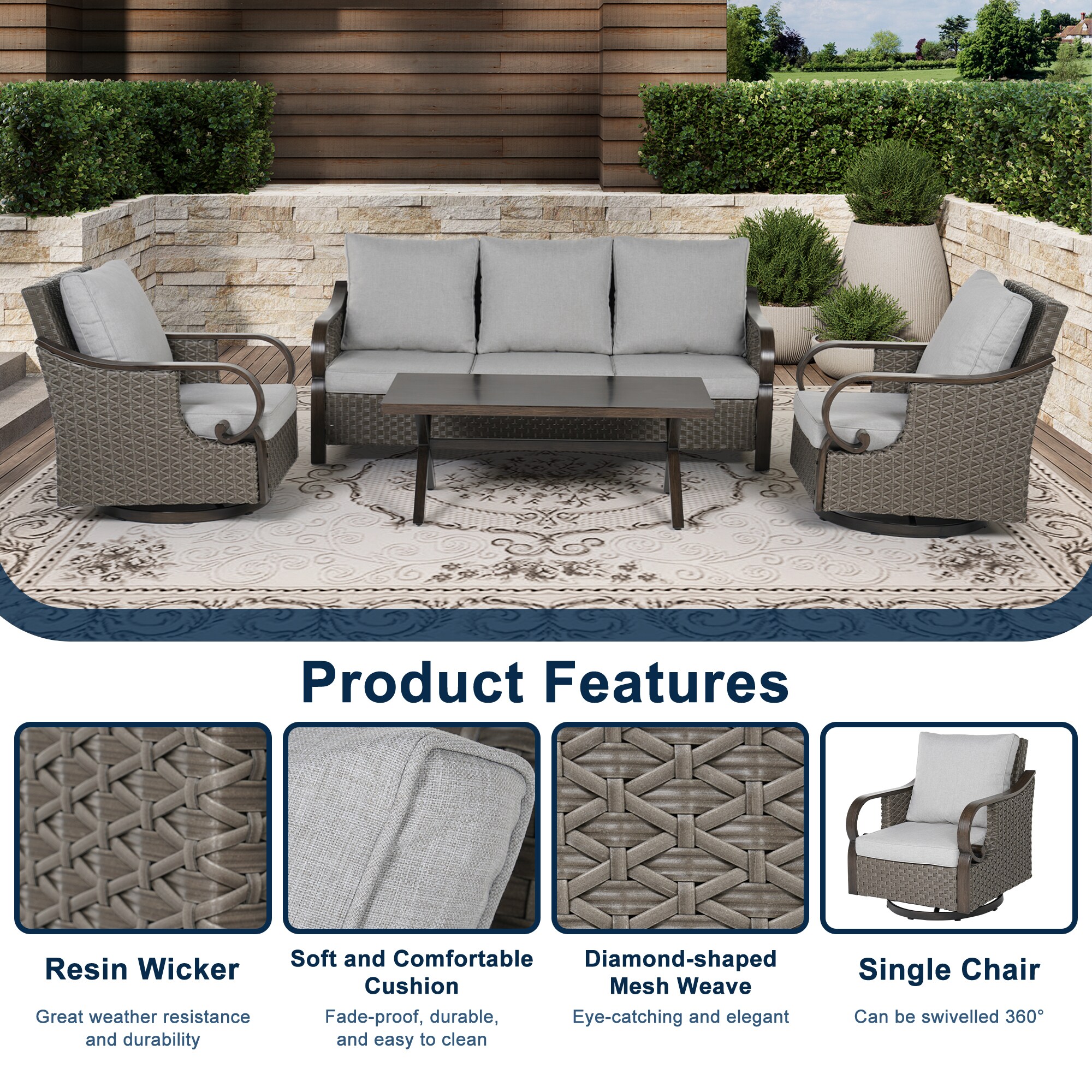 Clihome CL5051740000001 Patio-Conversation-Sets - View #6