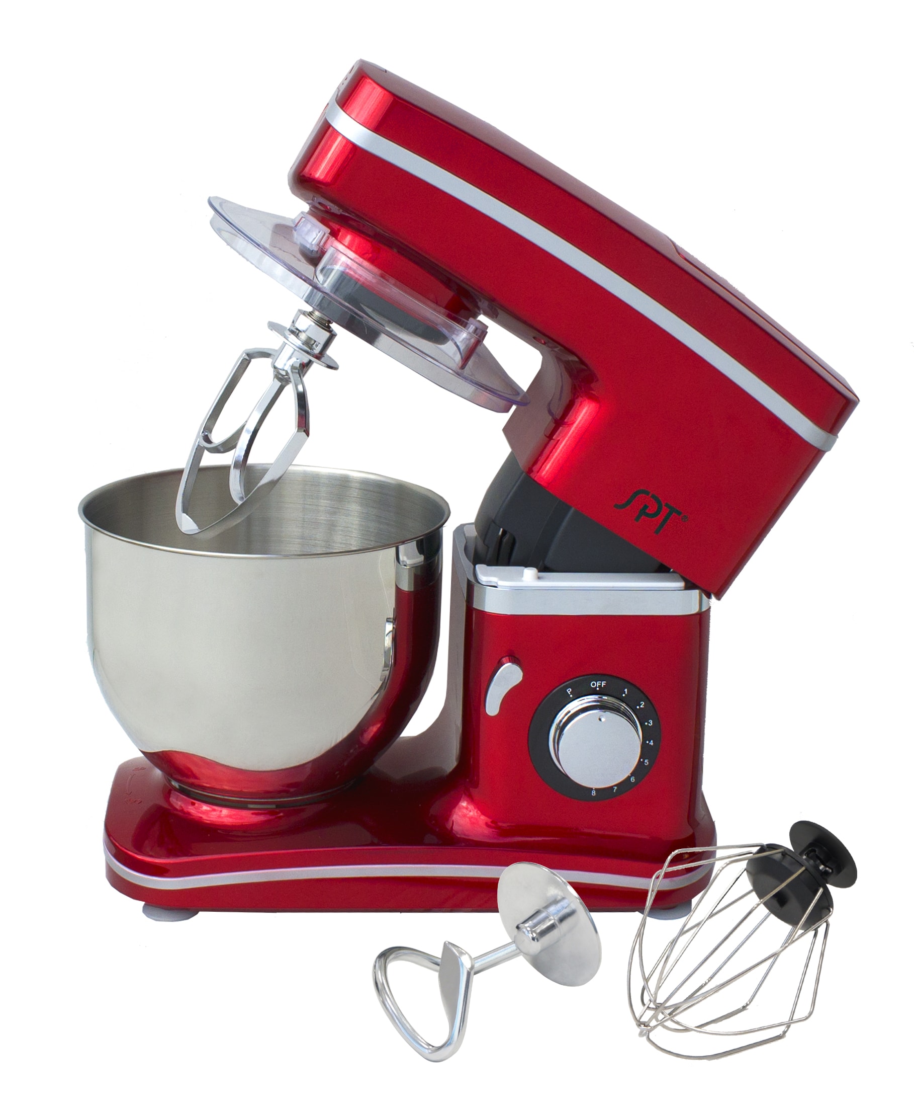 Goplus 7-Quart 6-Speed Red Commercial/Residential Stand Mixer
