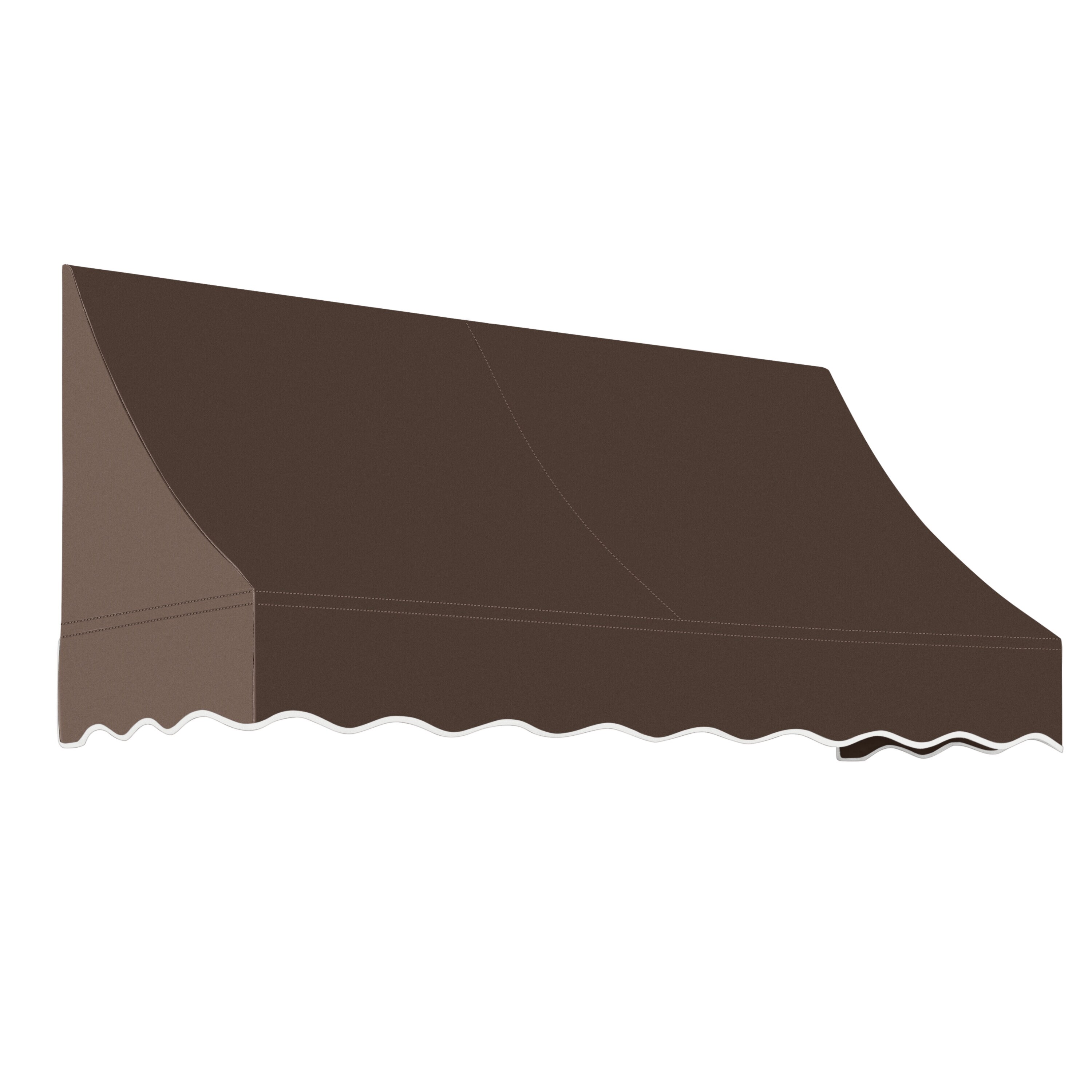 Awntech NT22-L-8BRN Nantucket 100.5-in Wide x 24-in Projection x 31-in Height Fabric Brown Solid Fixed Window/Door Awning