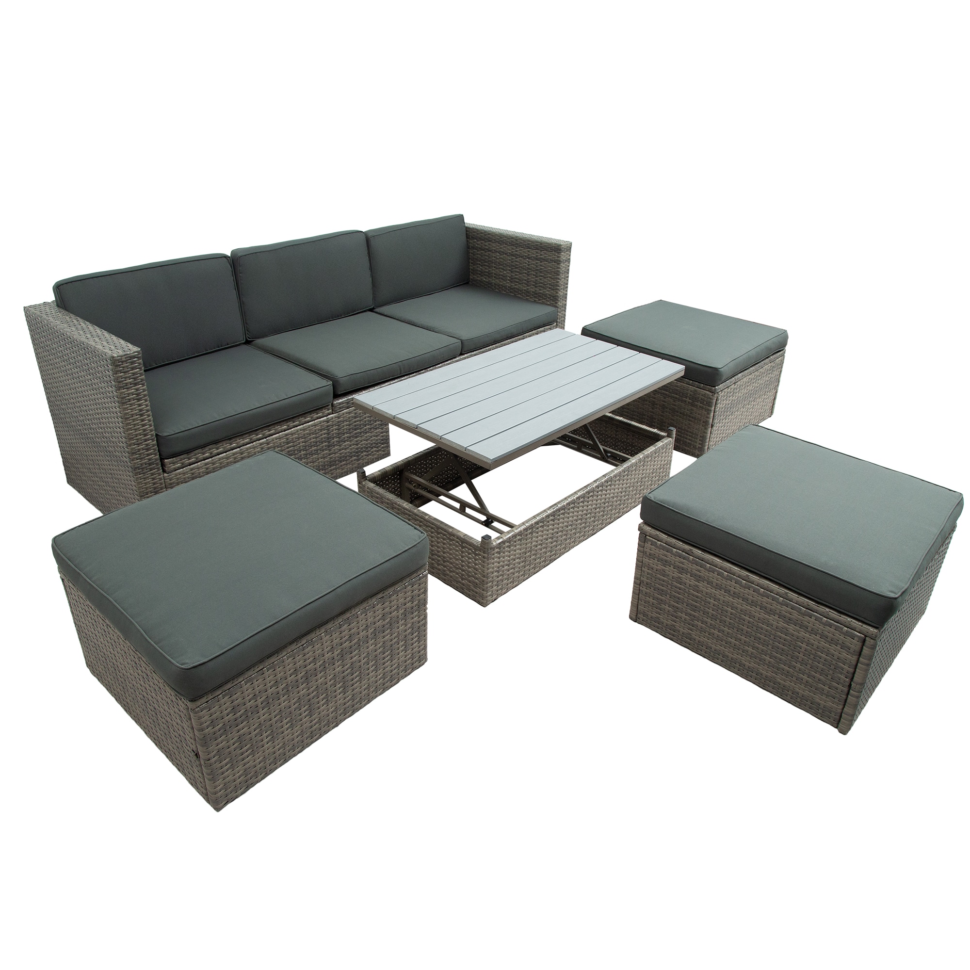Forclover CRF-4PS0013GY Patio-Conversation-Sets - View #7