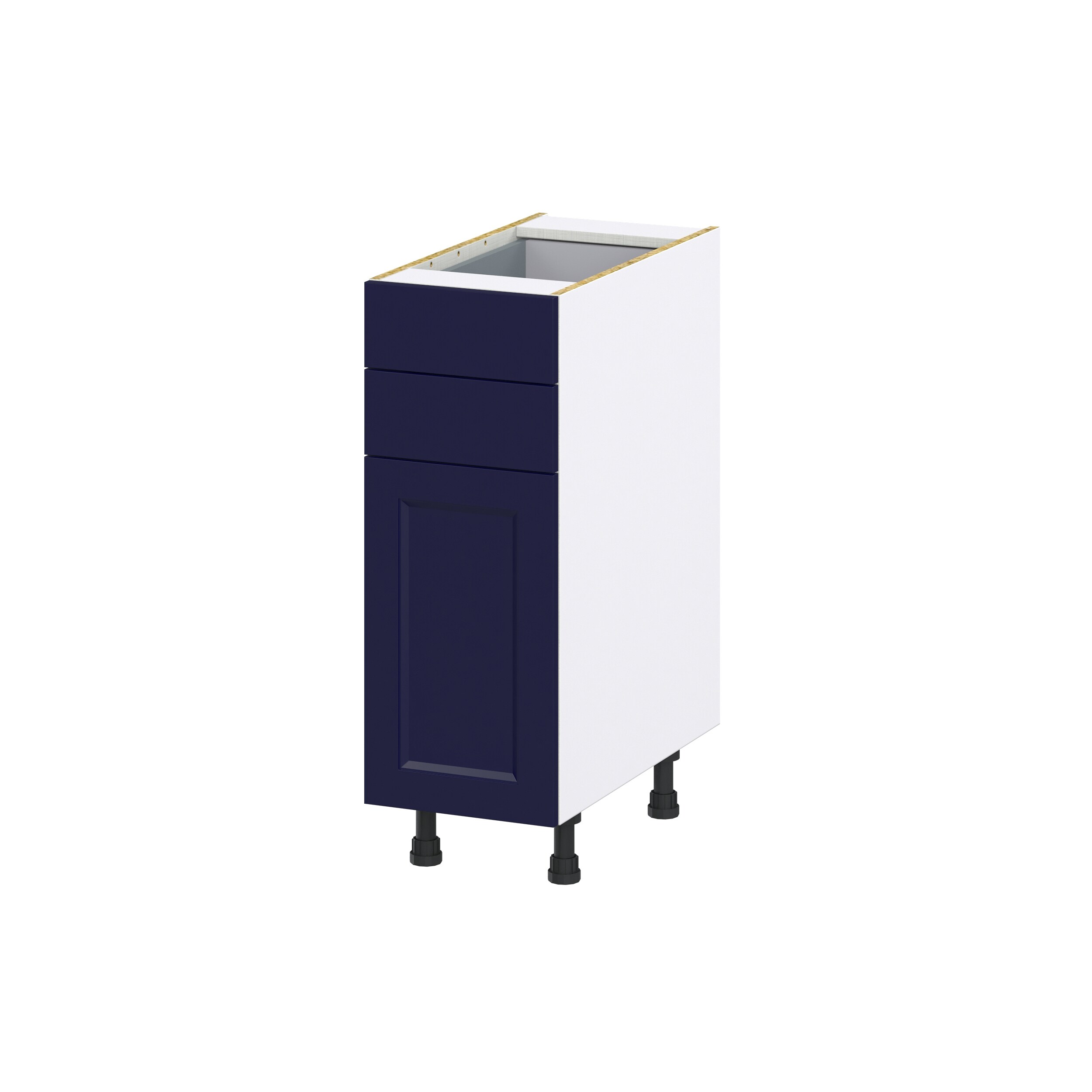 Hugo&Borg DSB12B(L/R)-LO Lorette 12-in W x 34.5-in H x 24-in D Navy Blue 2 -Drawers Base Fully assembled Cabinet (Recessed Panel Shaker)