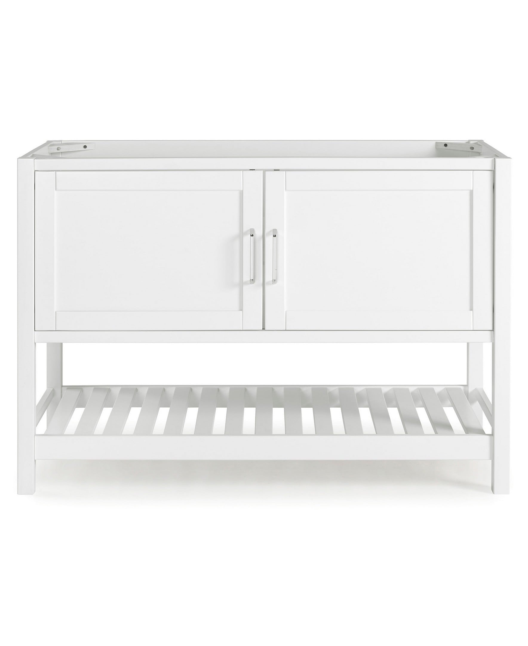 Alaterre Furniture AVAN48WHAA Bennet Assembly Required 48-in White Bathroom Vanity Base Cabinet without Top