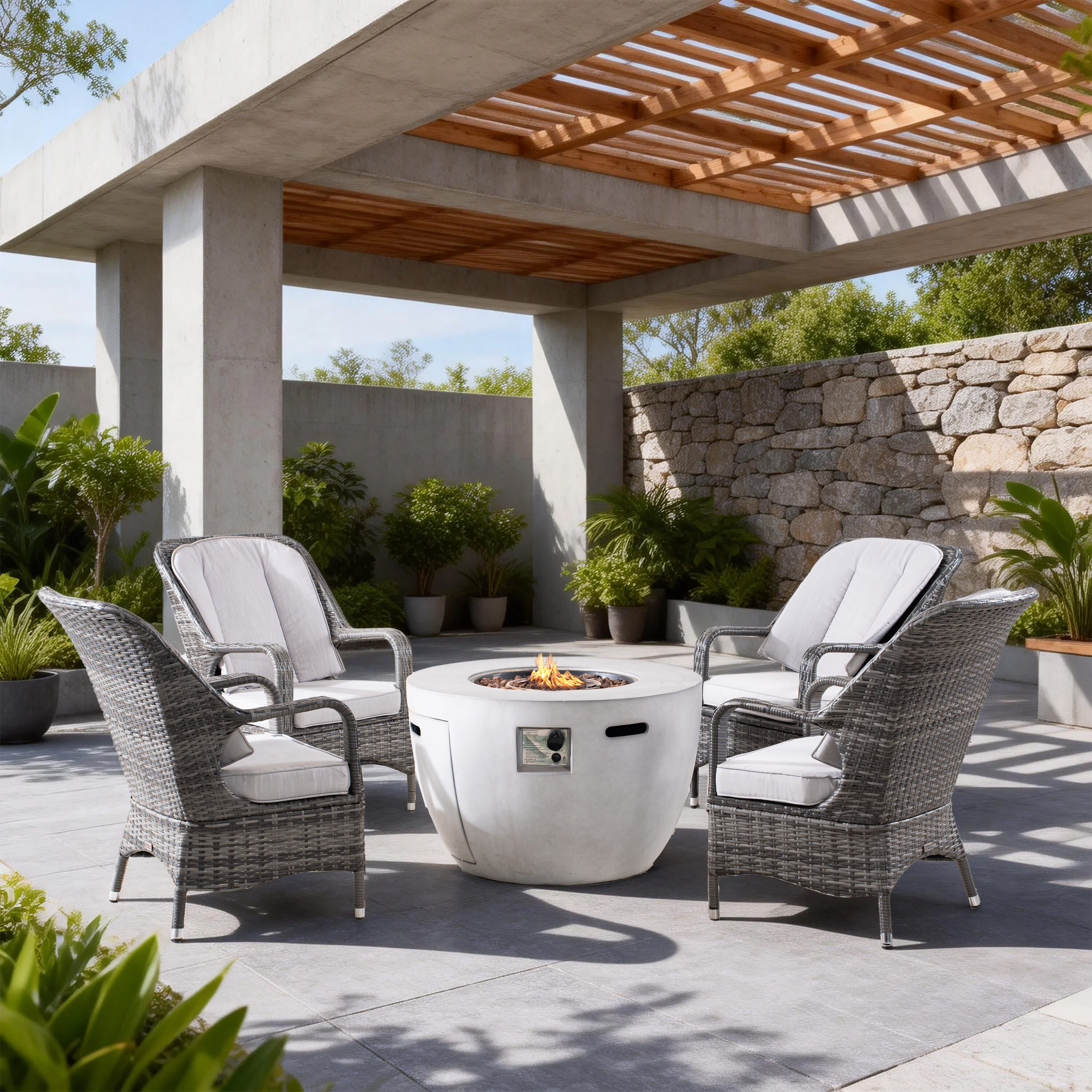 Direct Wicker DWG-216009-G Patio-Conversation-Sets - View #3