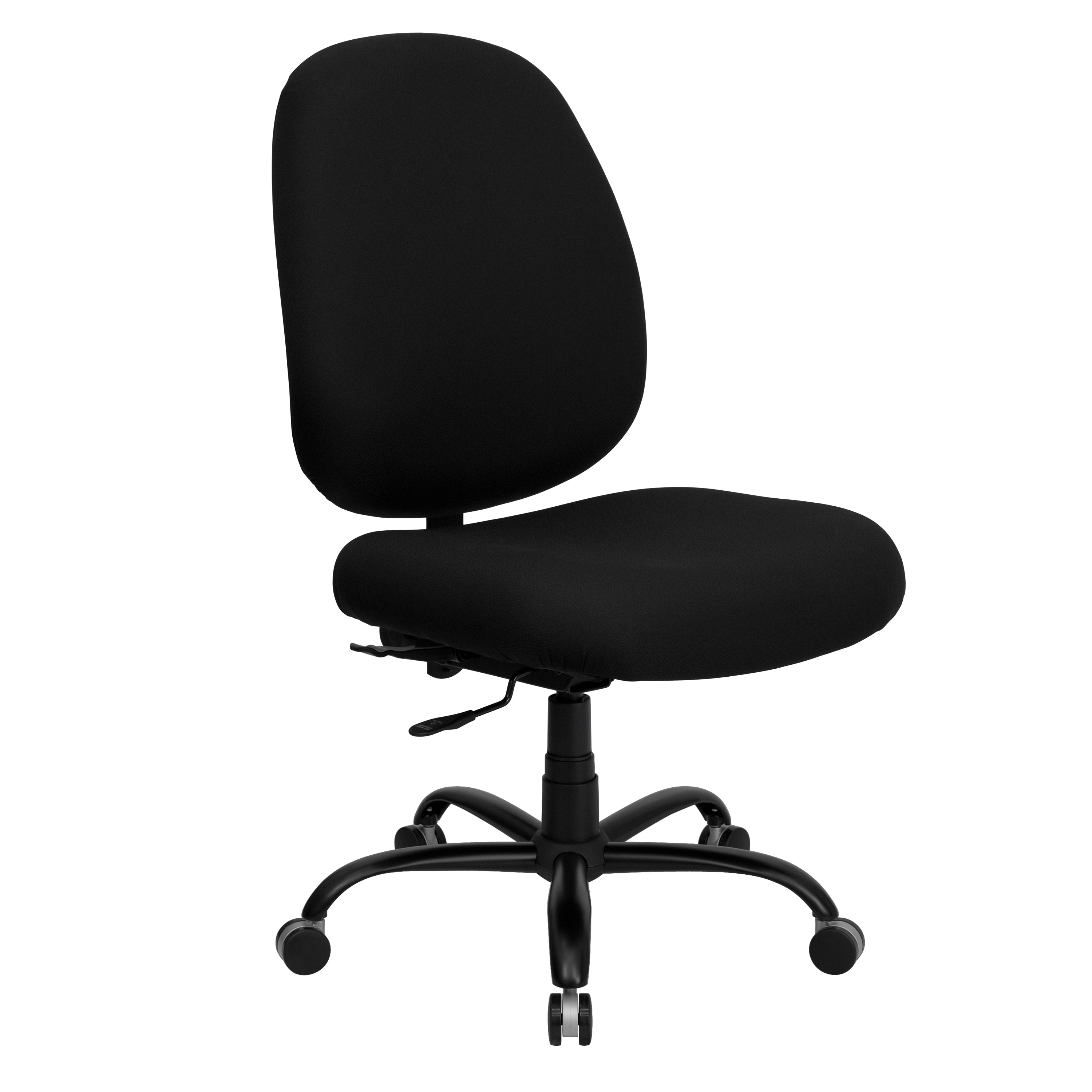Flash Furniture 812581019117 HERCULES Black Contemporary Adjustable Height Swivel Fabric Desk Chair