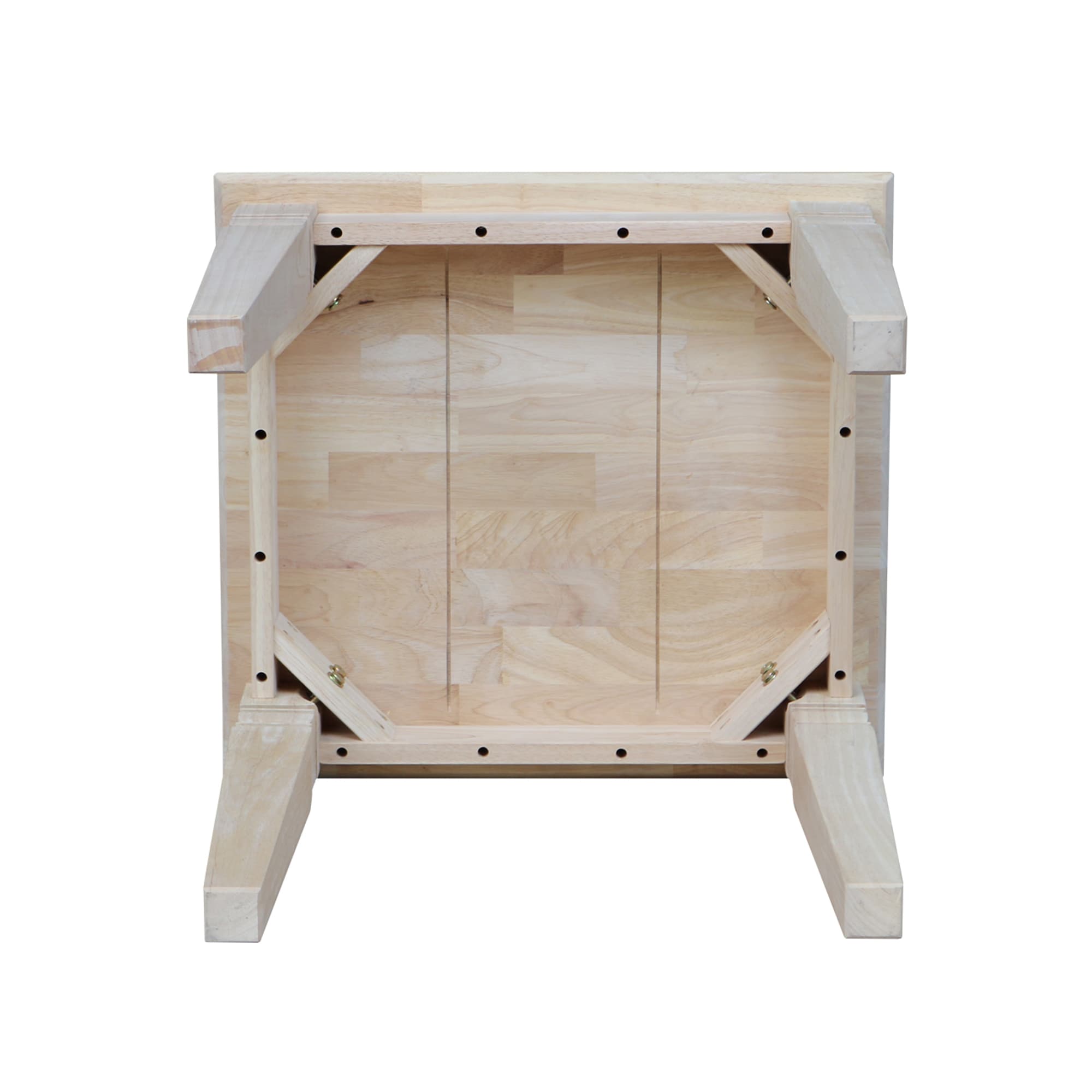 Classic Unfinished Parawood Java Square End Table