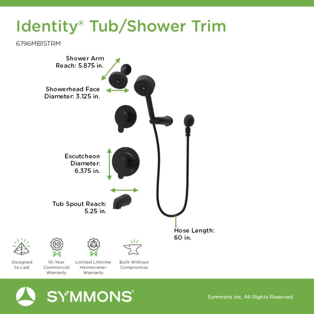Symmons 6796MB15TRM Tub-Shower-Faucets - View #2