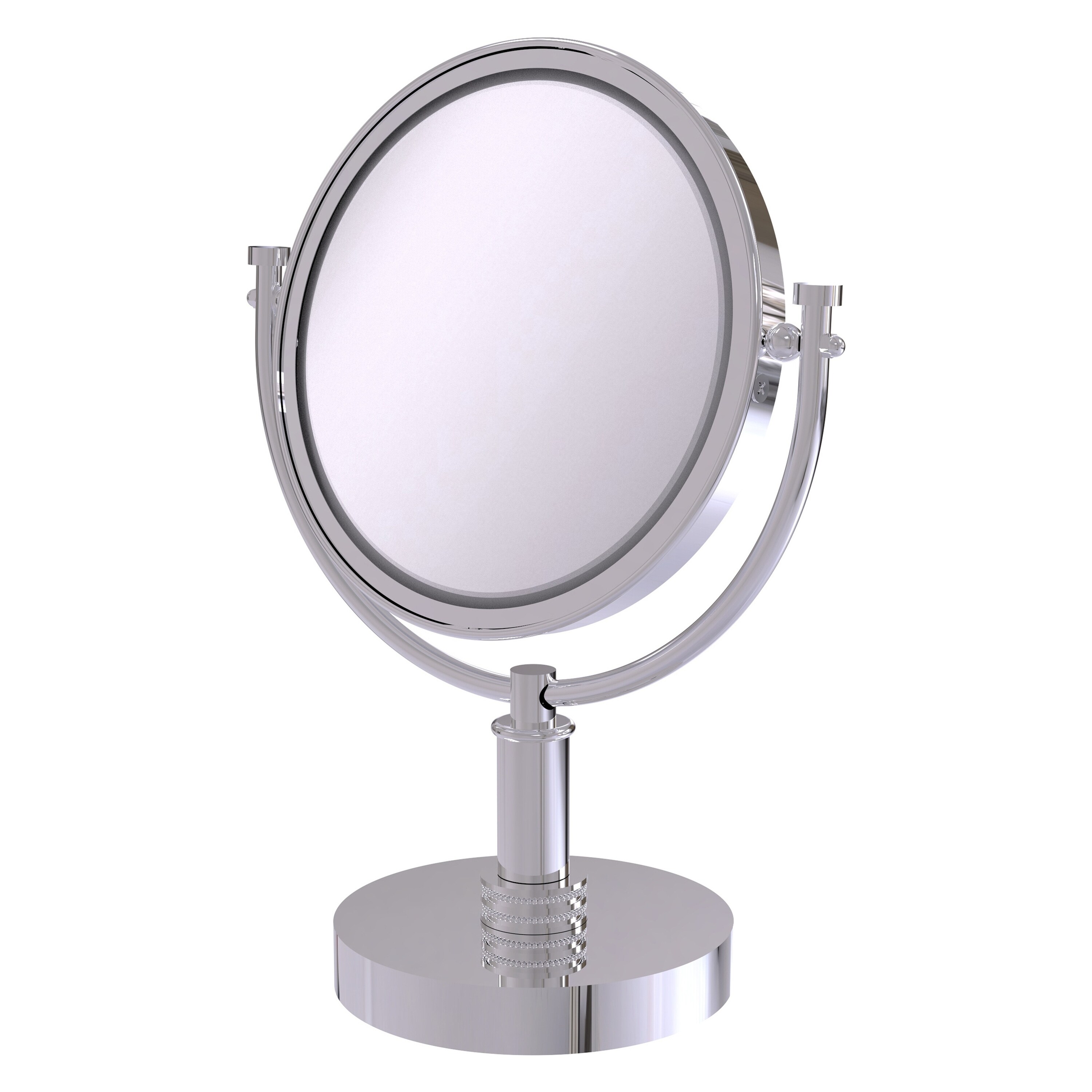 8 Inch Vanity Countertop Makeup Mirror Dual Sides 3x Magnifying Gold Finish