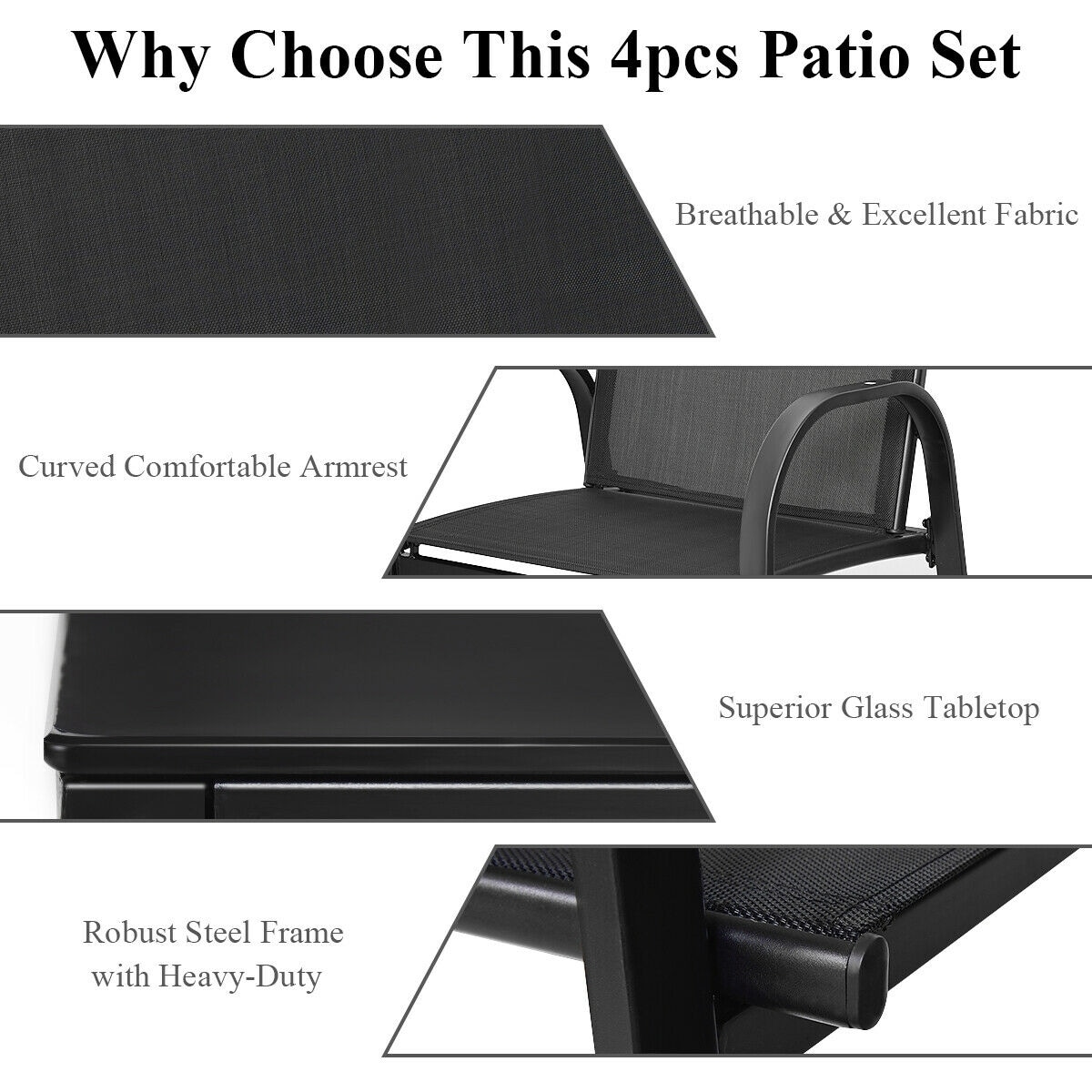 Forclover HBV-6965 Patio-Conversation-Sets - View #6