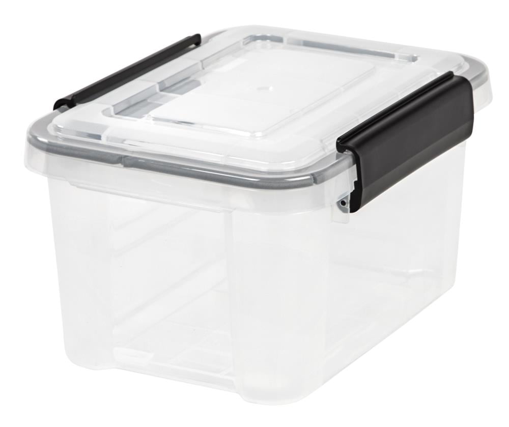 Strata Urban Store Large 10.5-Gallons (42-Quart) Clear Heavy Duty Tote with  Latching Lid in the Plastic Storage Containers department at