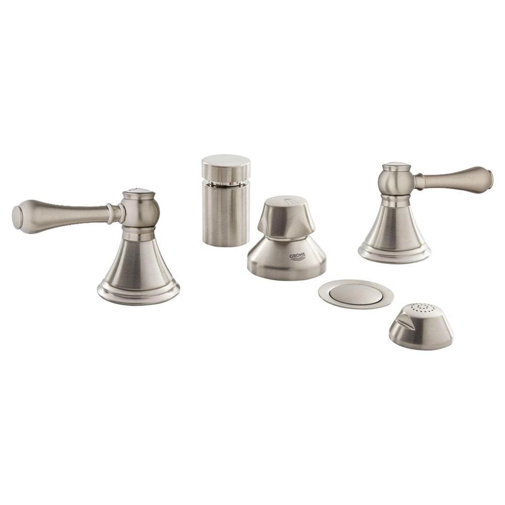 GROHE Geneva Brushed Nickel Vertical Spray 3-hole Bidet Faucet at Lowes.com