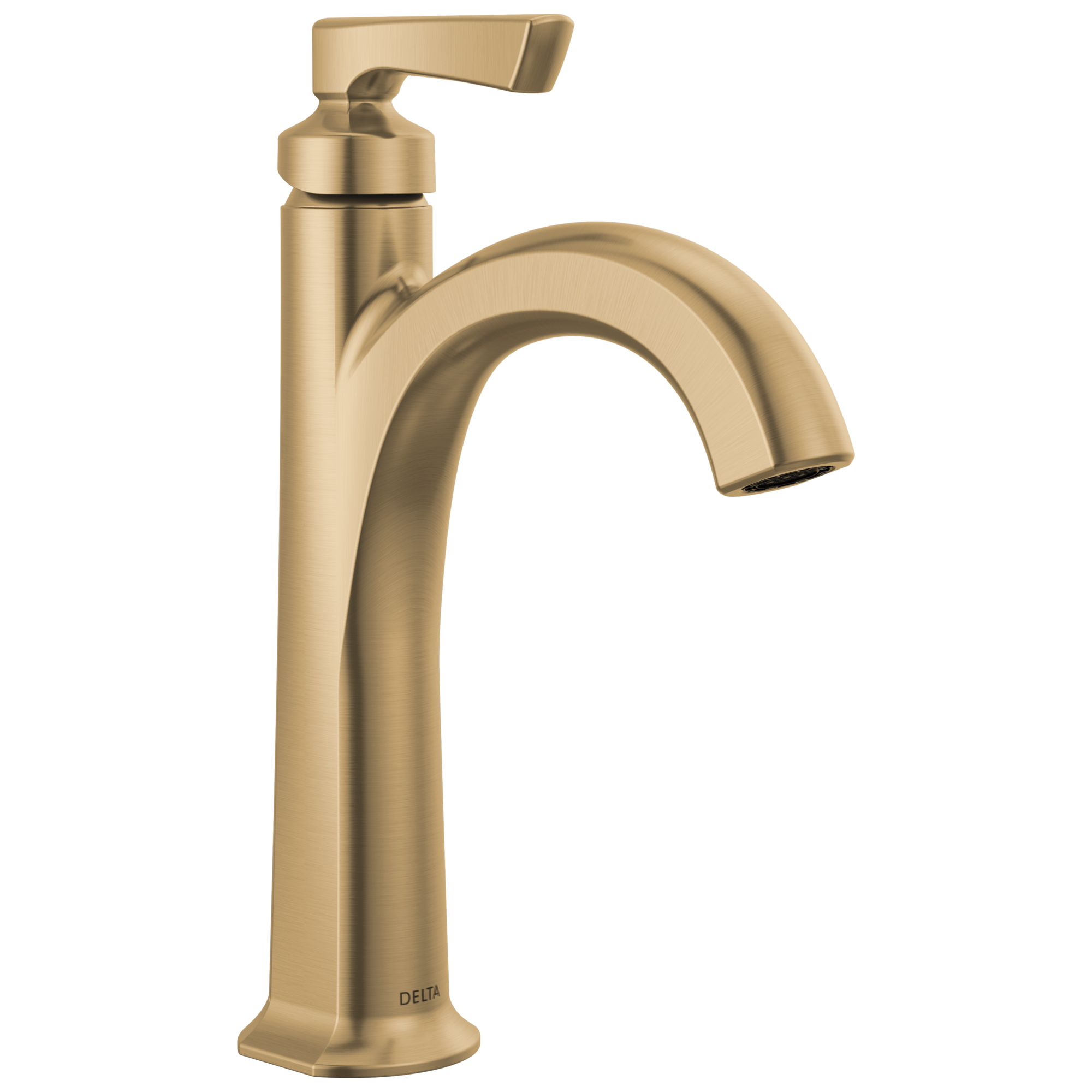 Delta Arcadia Champagne Bronze Single Hole 1-handle WaterSense Bathroom  Sink Faucet with Drain and Deck Plate (5.69-in) in the Bathroom Sink  Faucets department at