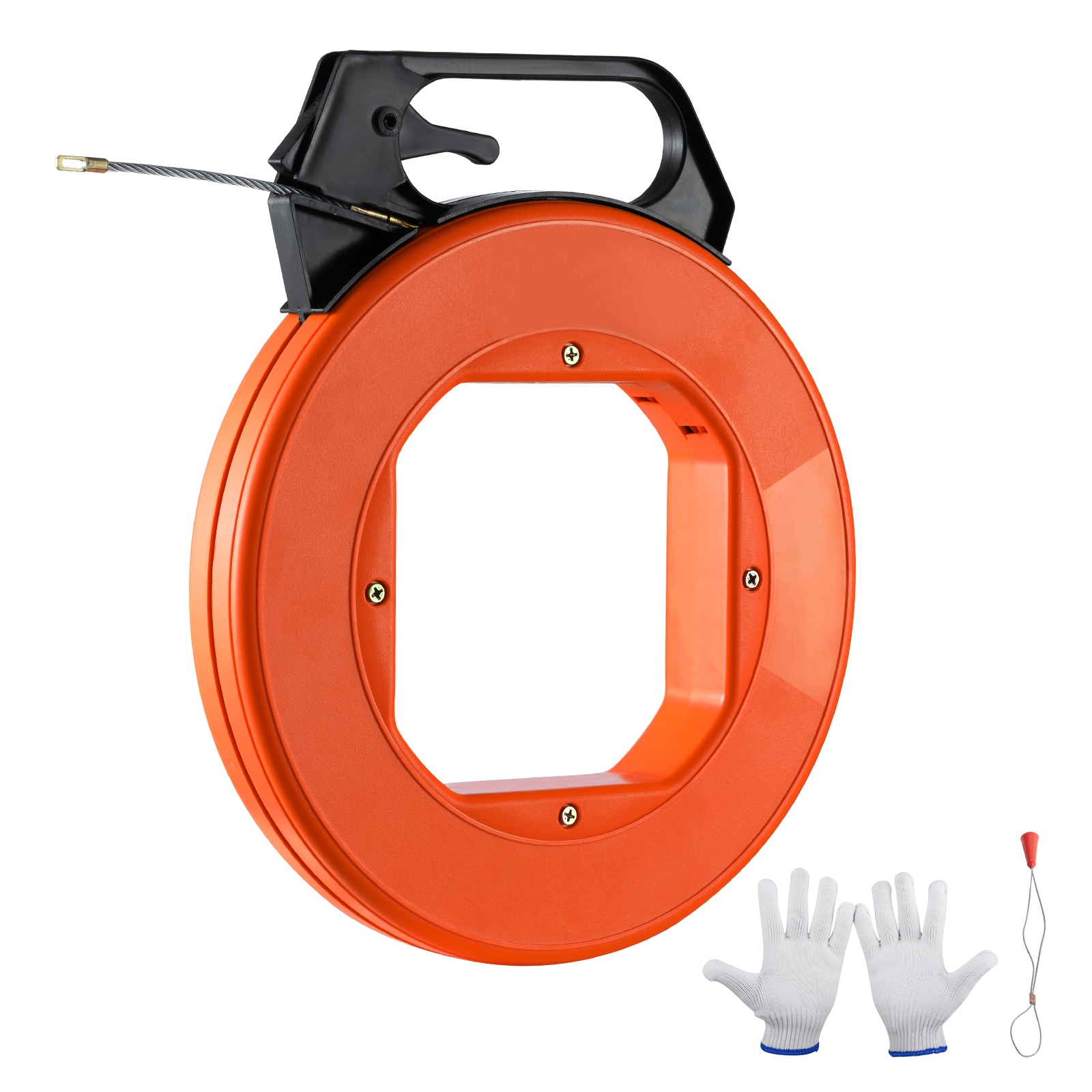 VELMONT INC 125 Foot Fish Tape 3/16 Inch PET Wire Puller with Optimized Handle and Housing