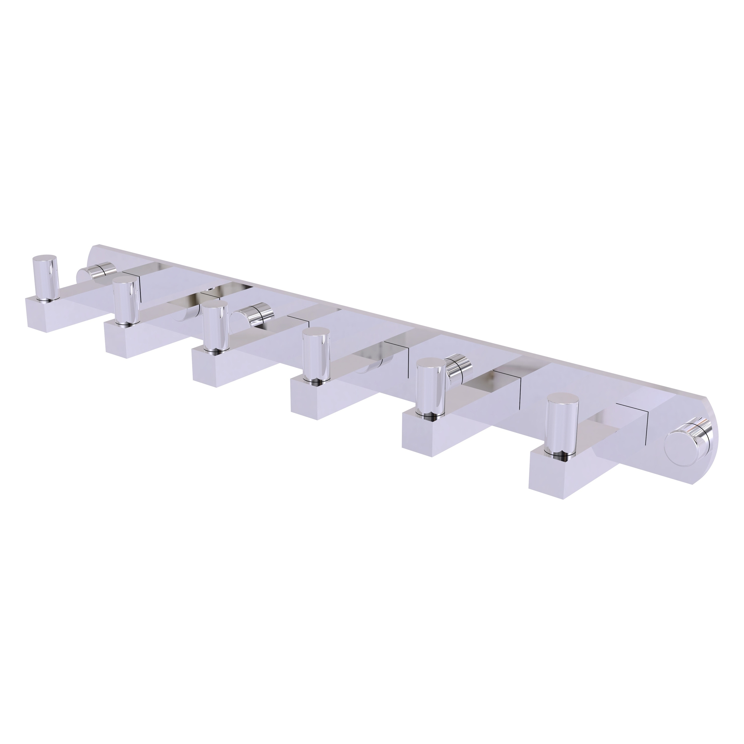 Allied Brass MT-20-6-PC Montero Polished Chrome 6 -Hook Wall mount Towel Hook