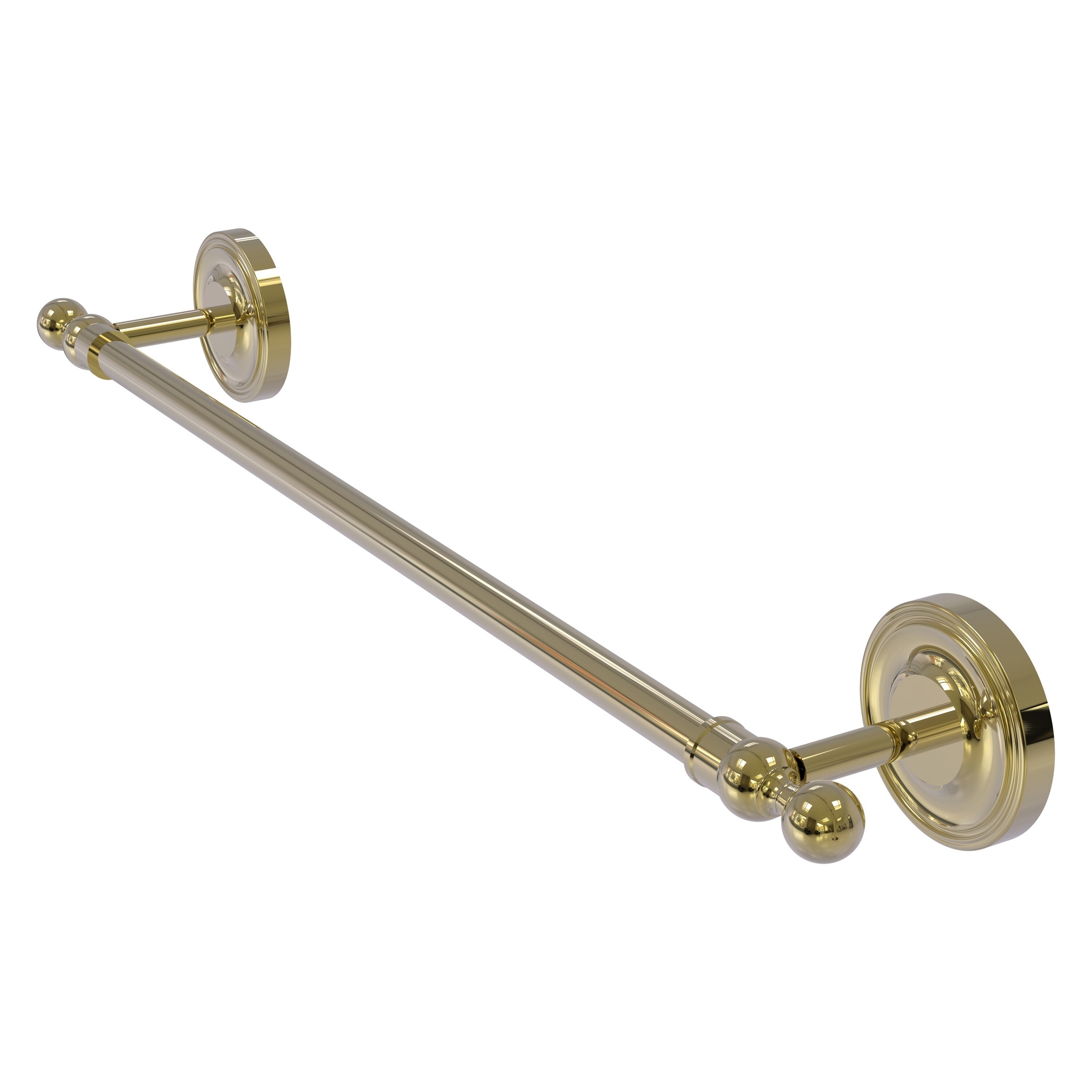 Allied Brass R-41/24-UNL Regal 24-in Unlacquered Brass Wall mount Single Towel Bar