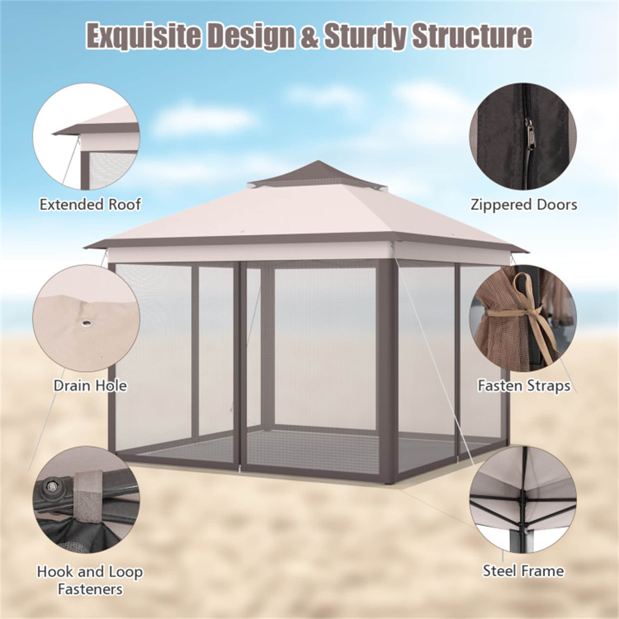 BABOOM BOM-10470BE-CO Wood-Resin-Gazebos - View #7