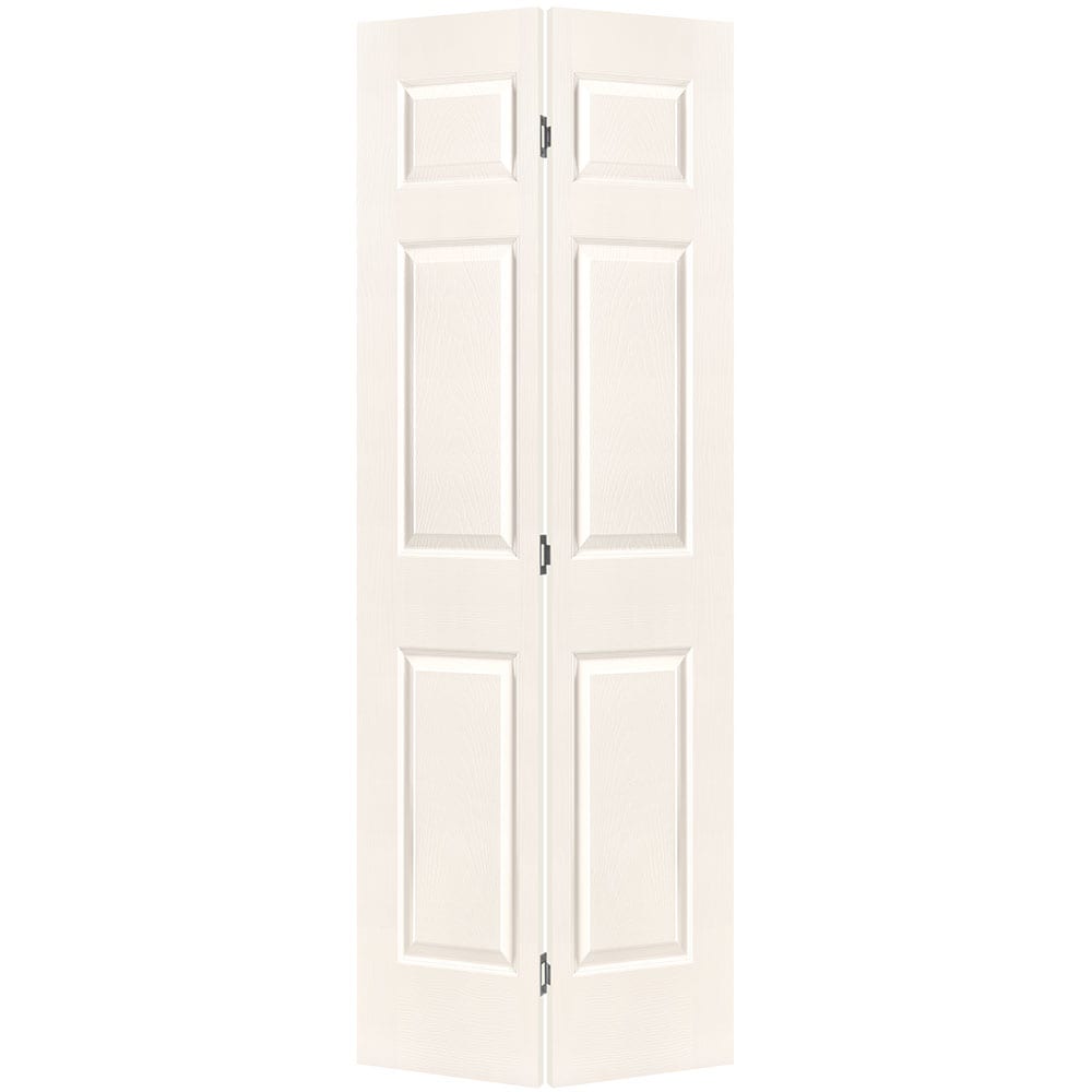 Masonite 630156 Traditional 36-in x 80-in Ultra White 6-panel Textured Hollow core Prefinished Molded composite Closet Bifold Door ( Hardware Included )