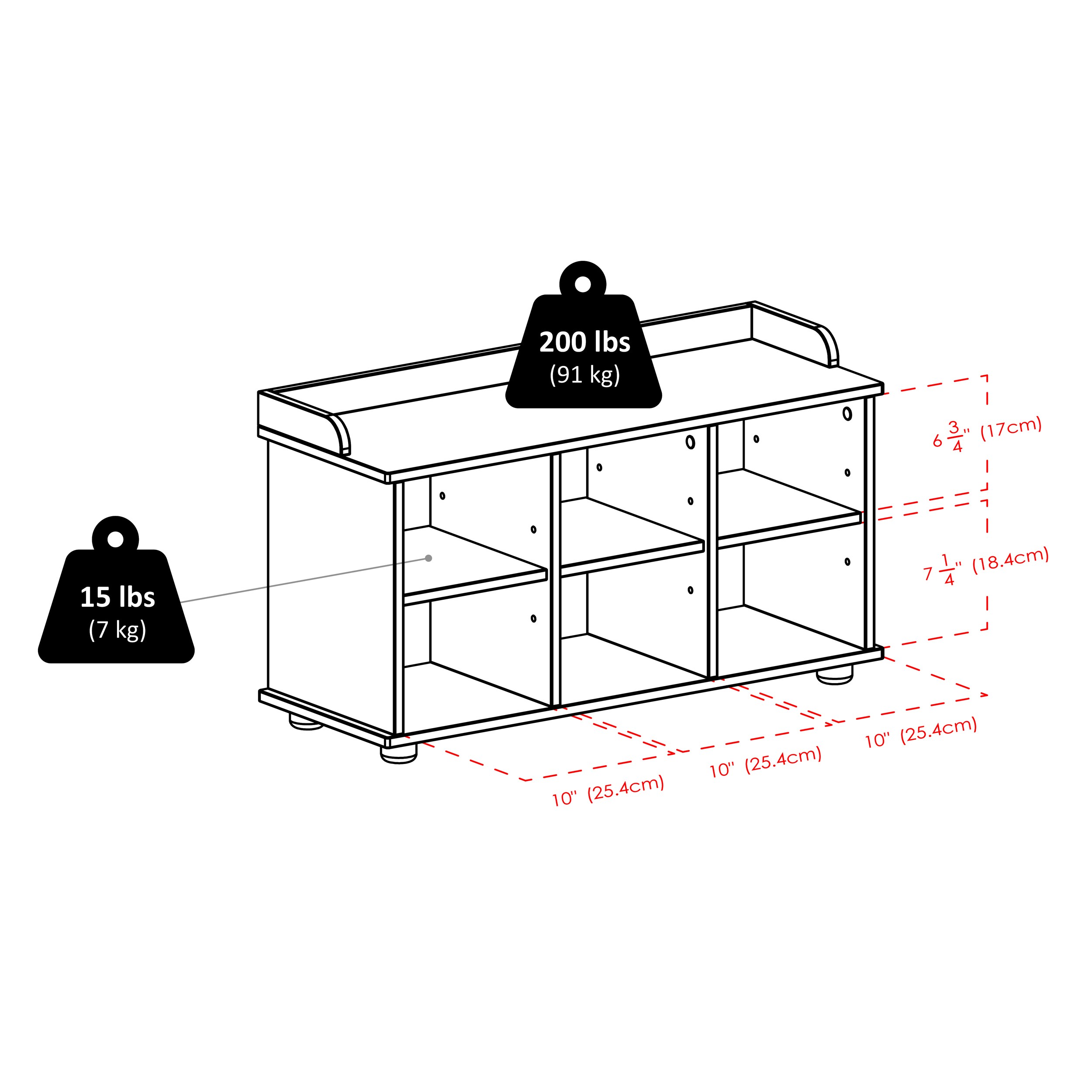 Transitional Townsend Espresso Storage Bench with Cushioned Seat