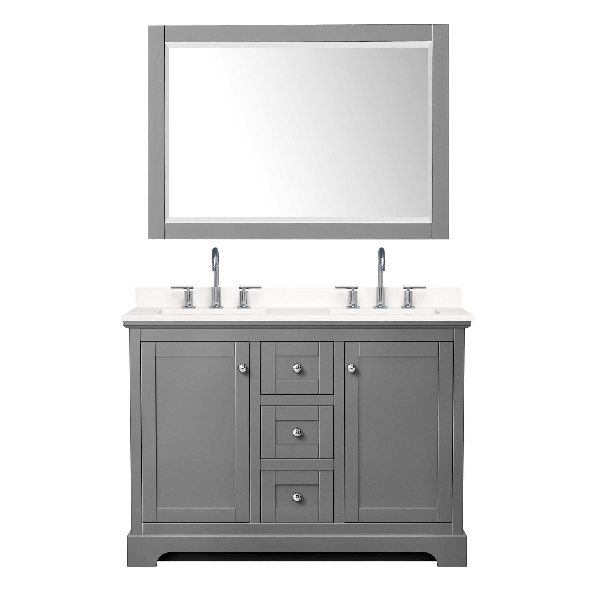 Wyndham Collection WCV232348DKGWQUS3M46 Bath-Vanity-Combo - View #2