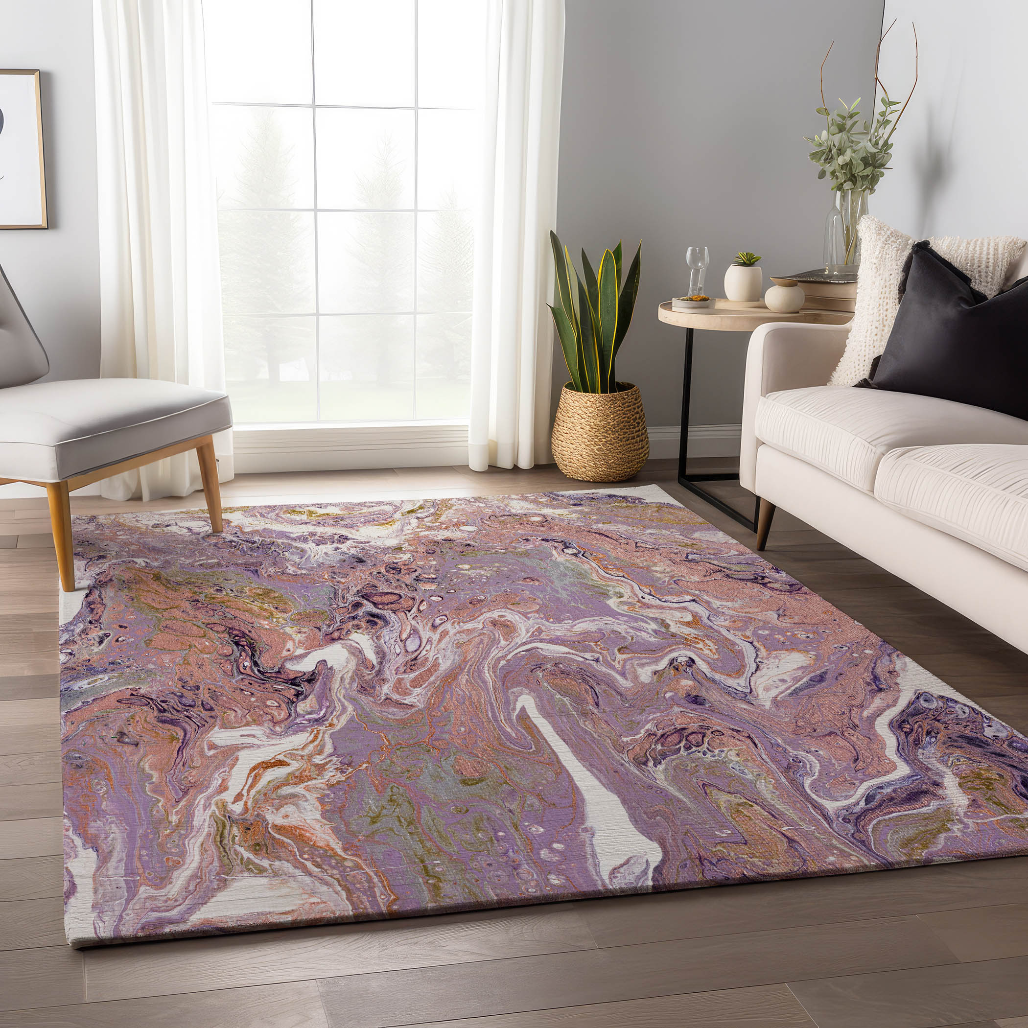 Addison Rugs AMF51TF9X12 Mayfield AMF51TF 9 x 12 (ft) Loomed Polyester Taffy Rectangular Indoor Abstract Machine washable Area rug