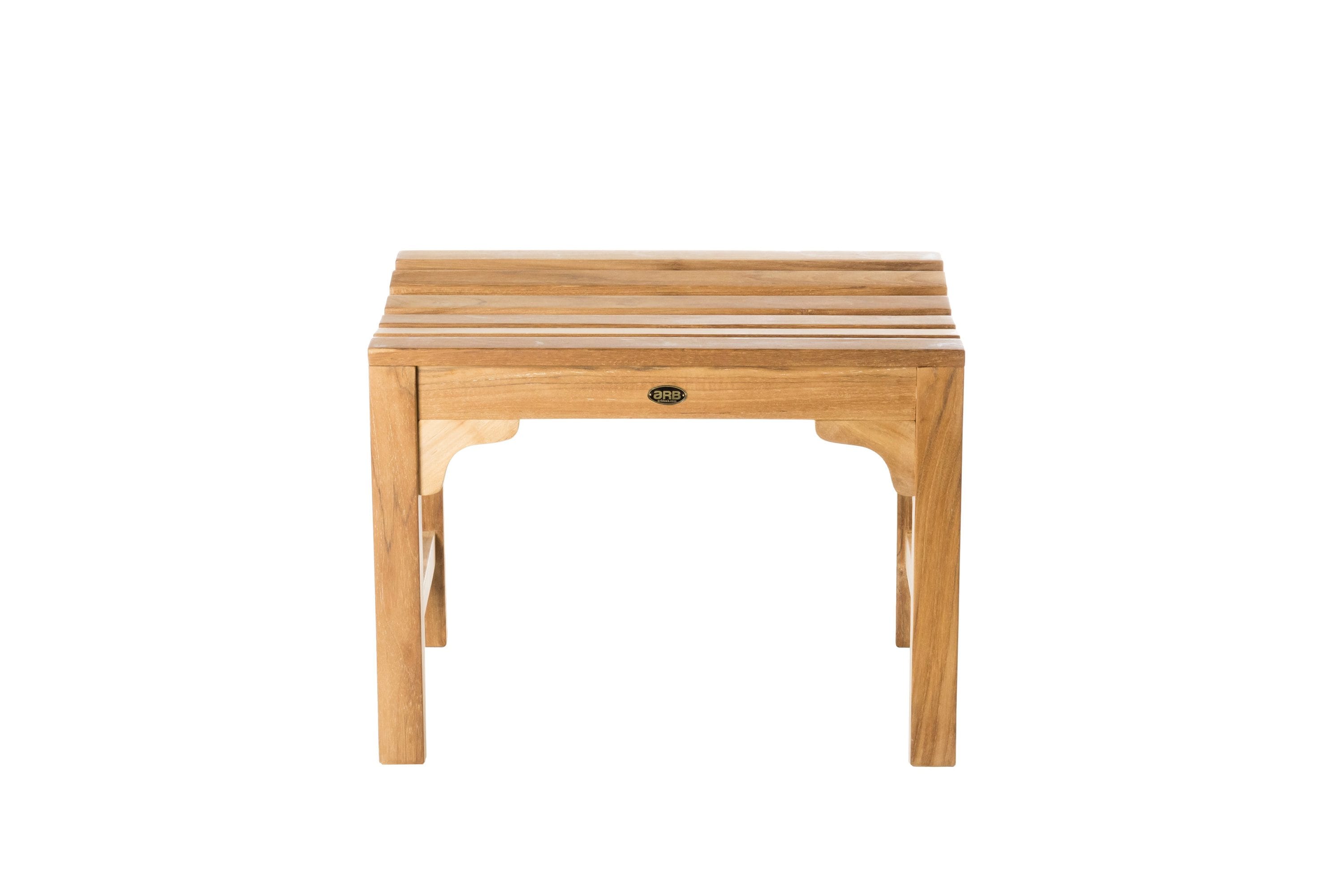 Teak Wood Curved Spa Shower Bench 24"