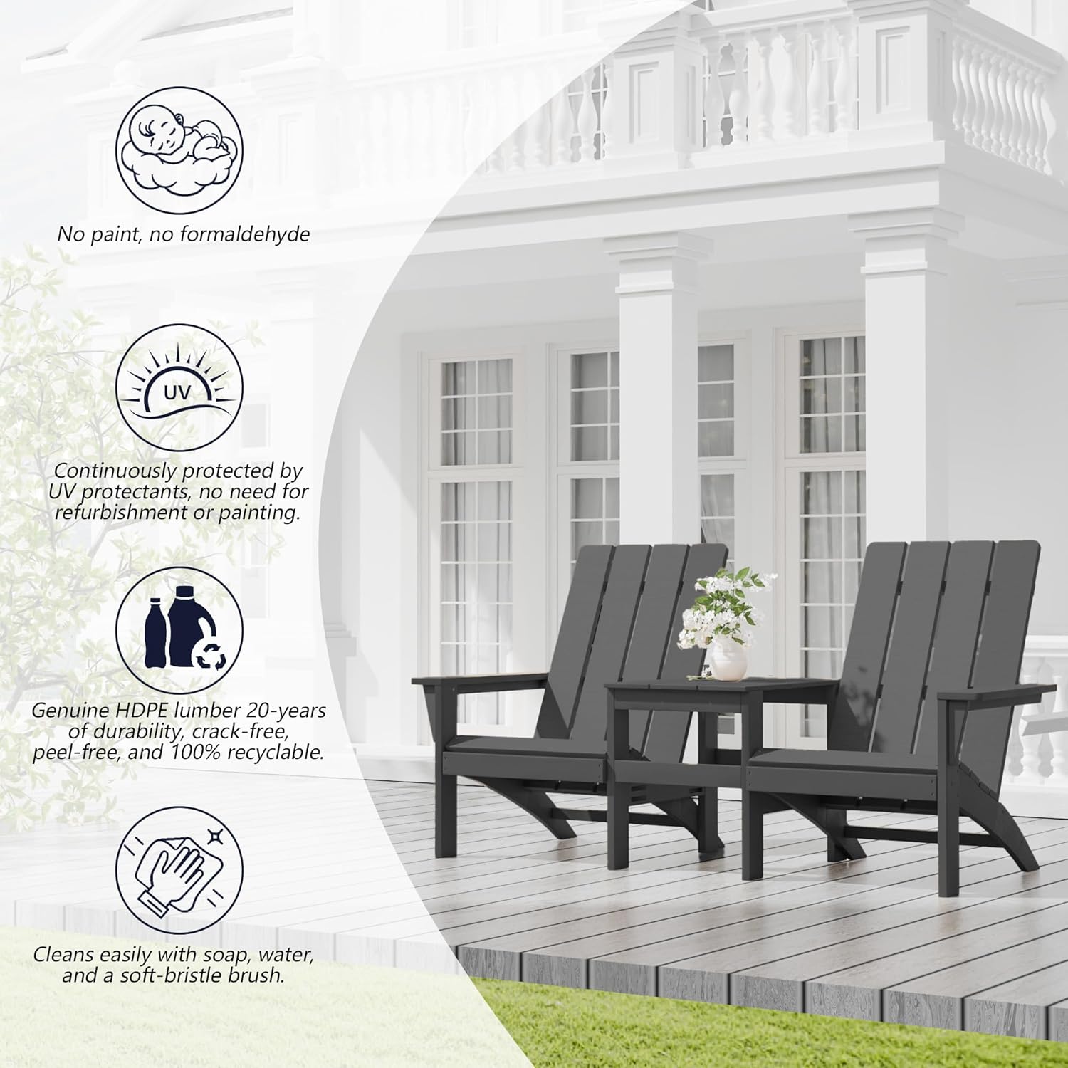 Haxvin HX-4ADLDK-GY Patio-Conversation-Sets - View #4