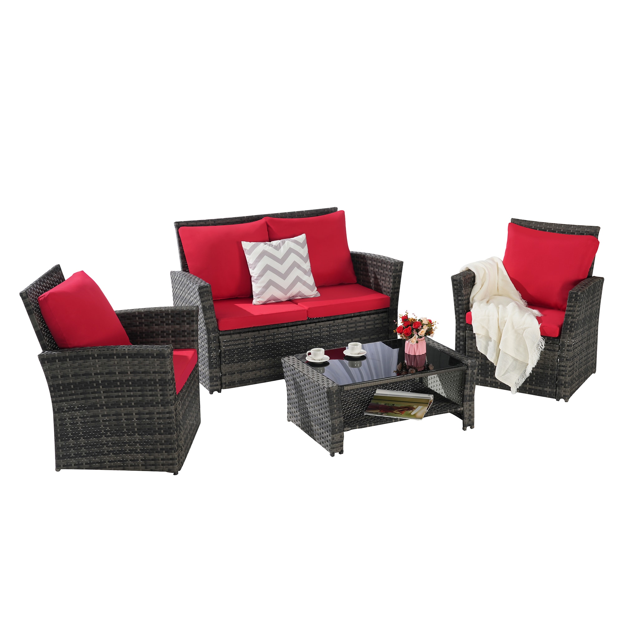 SINOFURN SYB670027RD Patio-Conversation-Sets - View #10