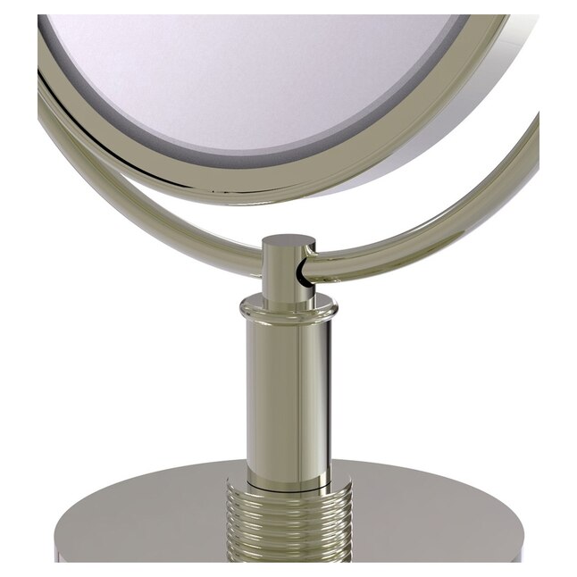 Allied Brass 8-in x 15-in Polished Nickel Double-Sided Magnifying Countertop Vanity Mirror Allied Brass 8-in x 15-in Polished Nickel Double-Sided Magnifying Countertop Vanity Mirror