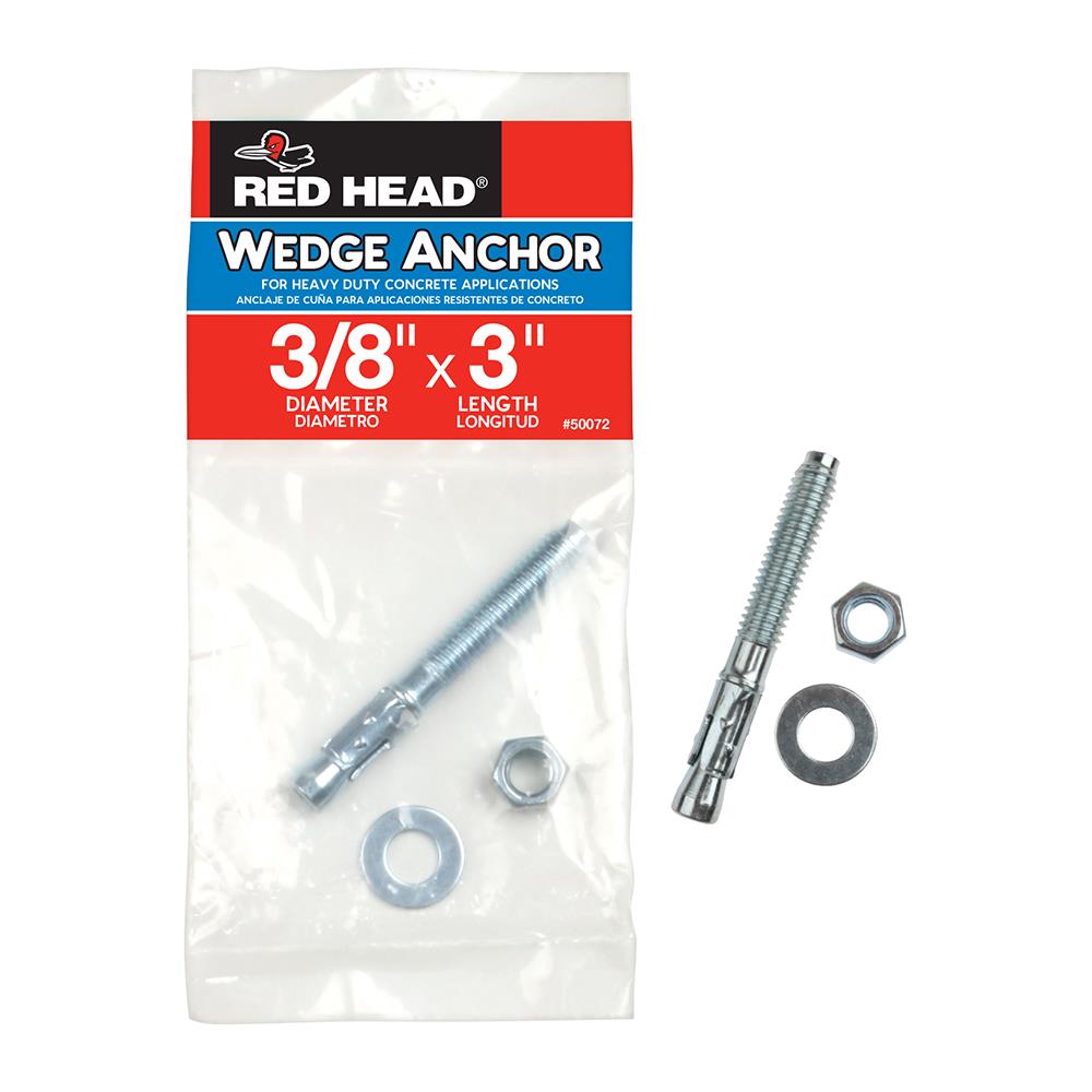 Red Head 50072 3/8-in x 3-in Concrete Wedge Anchors (