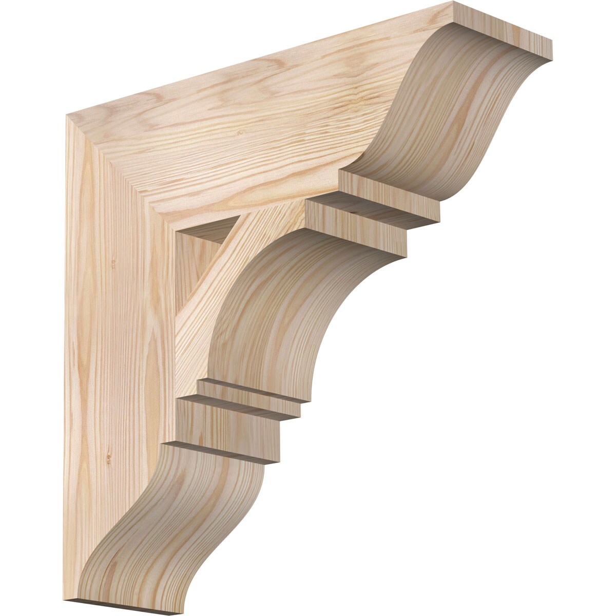 Ekena Millwork BKT06X18X18IMP01SDF Imperial traditional smooth 5-1/2-in x 18-in x 18-in Douglas fir Brown Wood Standard bracket