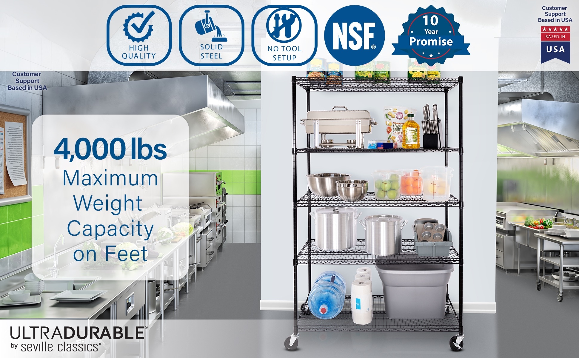 Seville Classics SHE48246B Free-Standing-Shelving - View #4