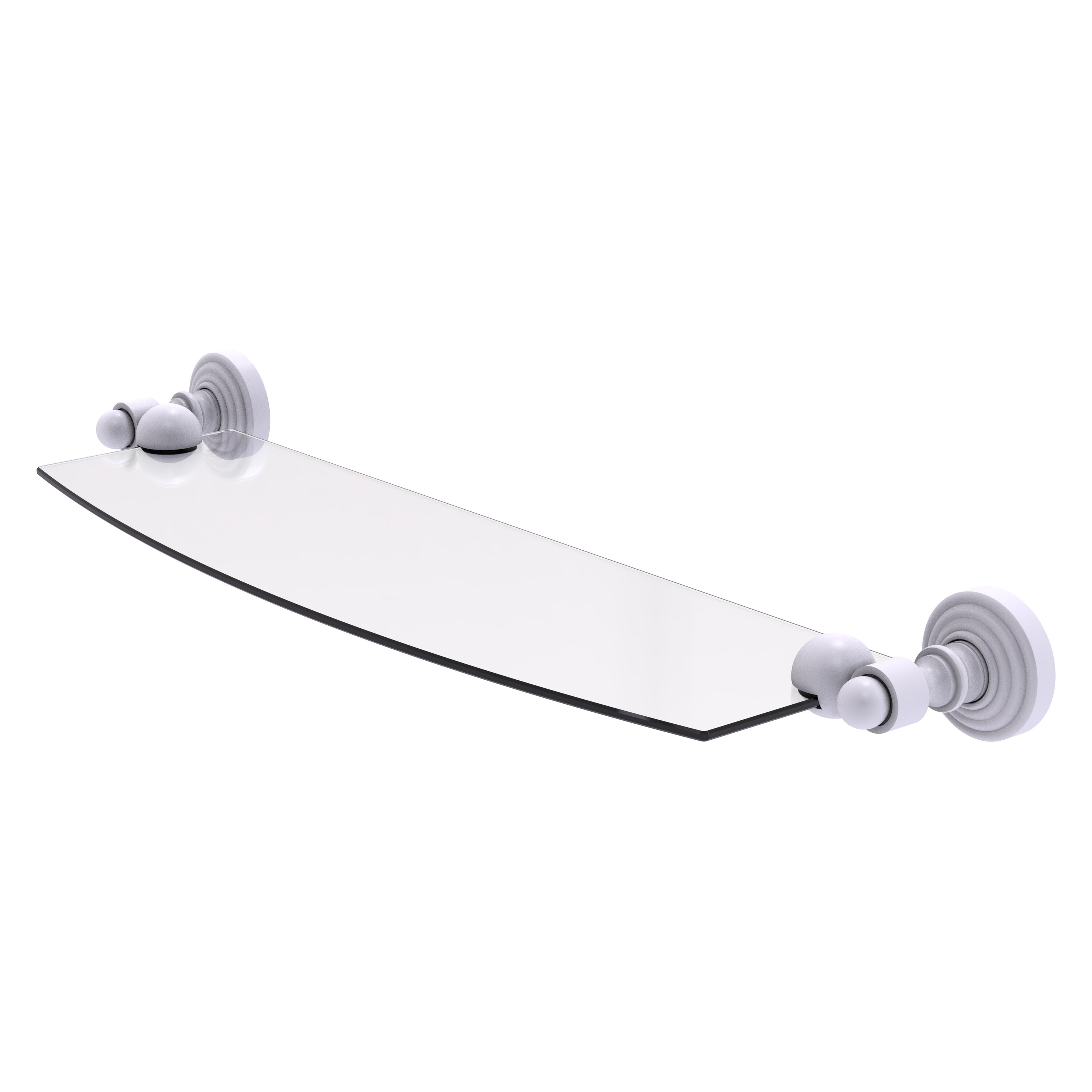 Allied Brass WP-33/18-WHM Waverly Place Matte White Wall mount Bathroom Shelf ( 18-in x 2.25-in x 5-in )