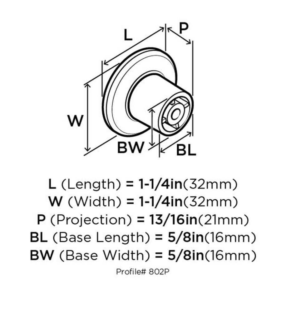 Amerock BP802PW Cabinet-Knobs - View #6