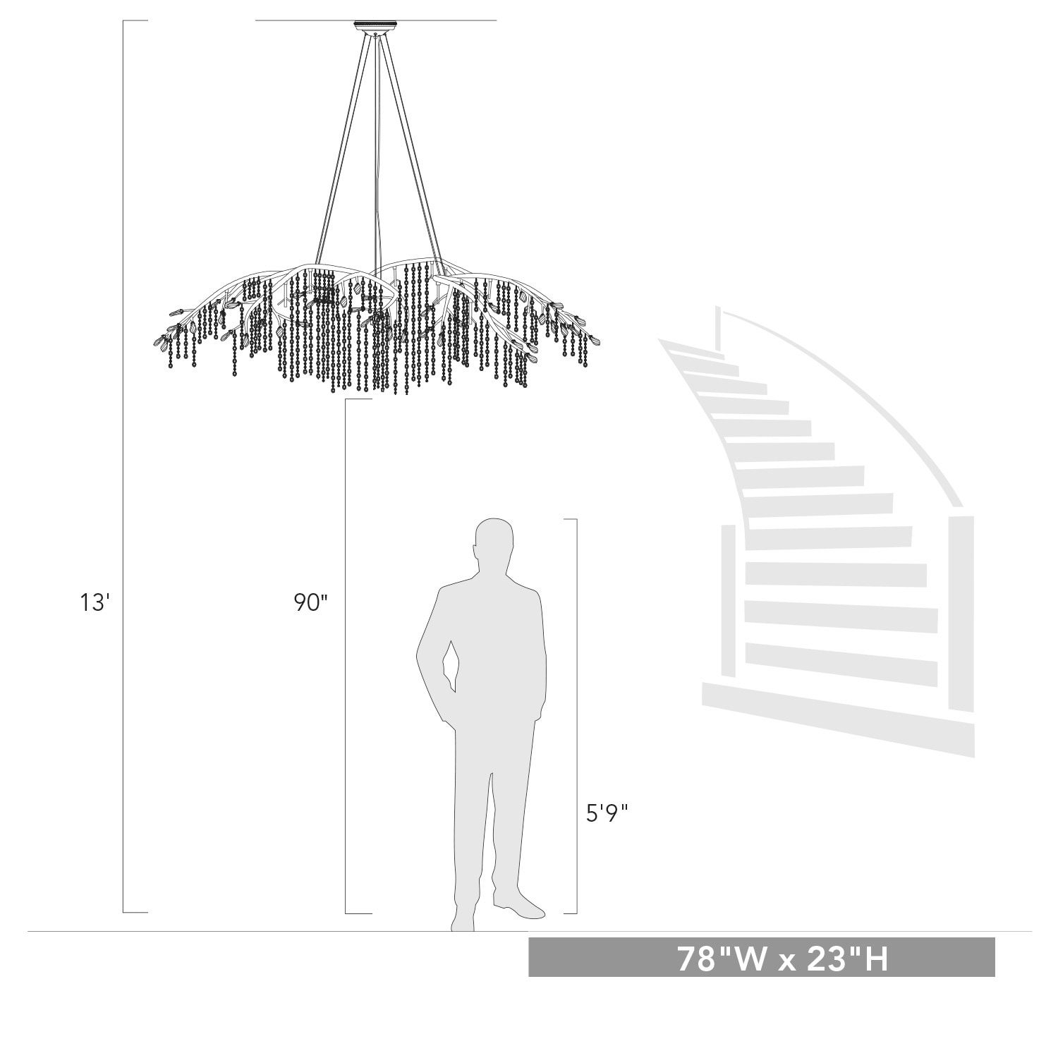 Autumn Twilight Mystic Gold 24-Light Crystal Chandelier