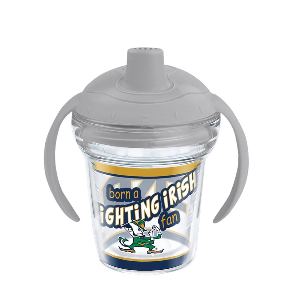 Tervis Notre Dame Fighting Irish Clear Plastic 24 oz Tumbler Bottle Lid  Handle