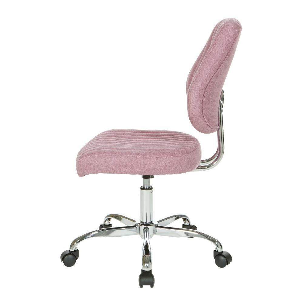 Ergonomic Mesh and Metal Task Chair in Orchid with Swivel Base