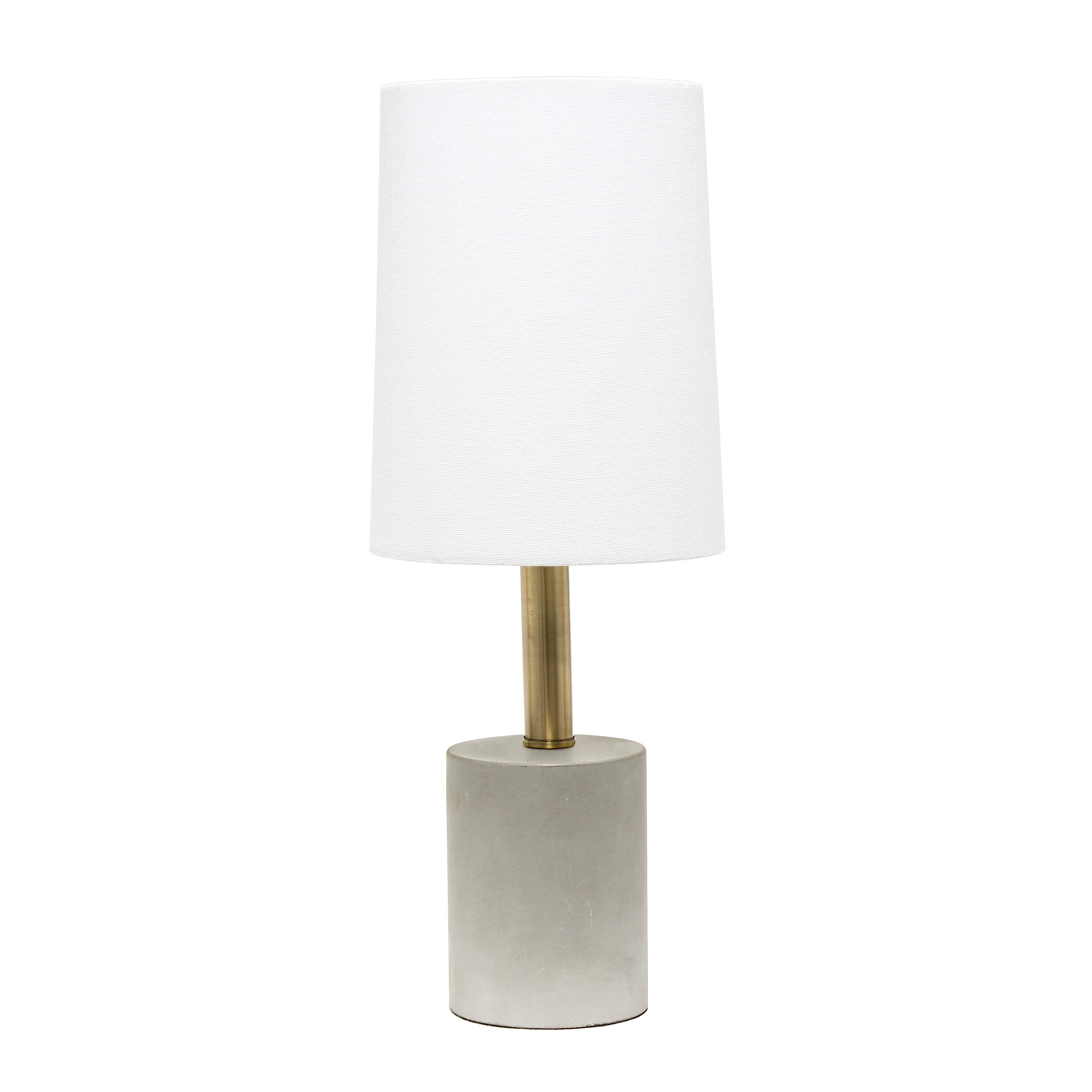 Lalia Home LHT-5000-WH Organix 18-in White On/Off switch Table Lamp with Fabric Shade