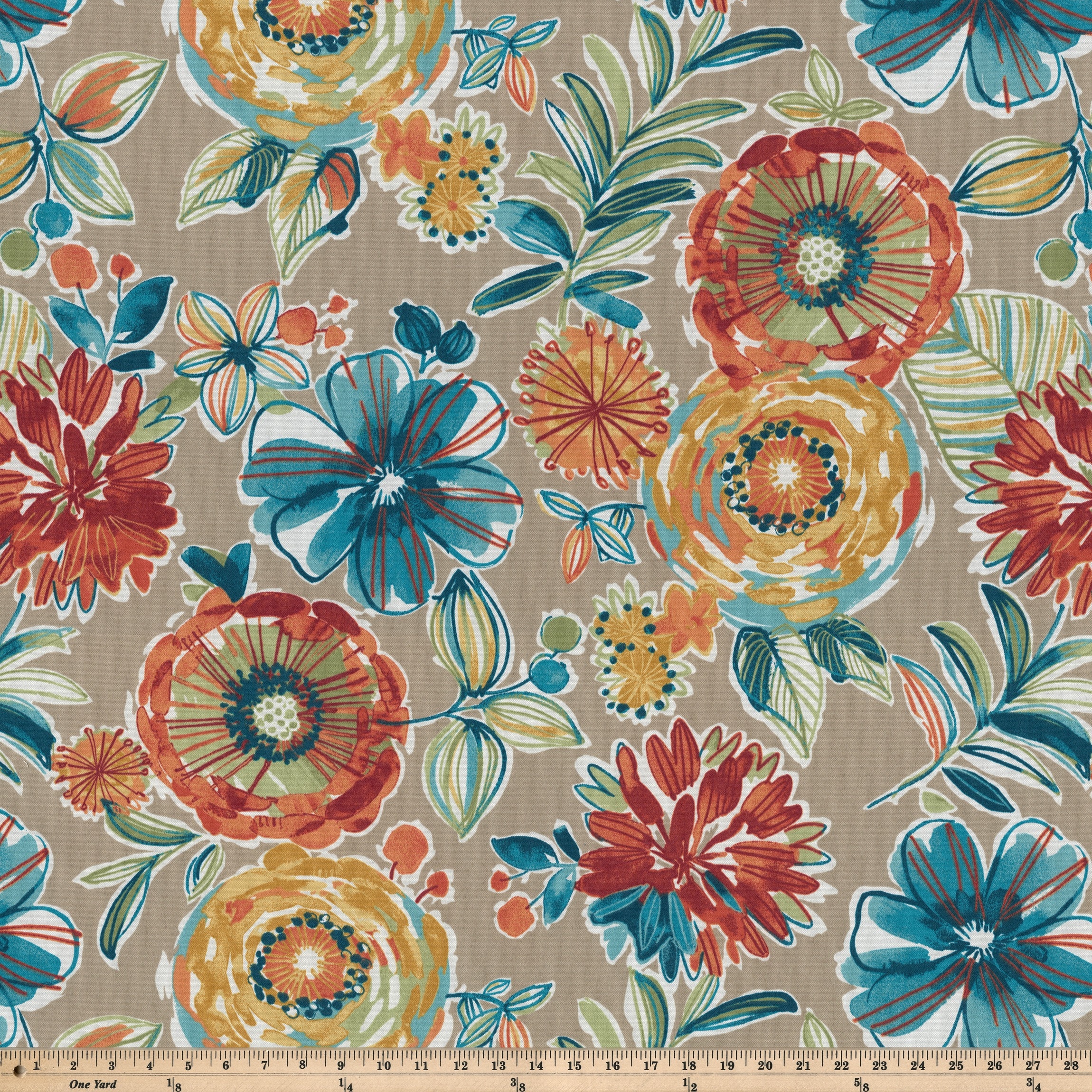 Colsen Sonoma Floral Outdoor Seat Cushions, Set of 2 - Tan & Multicolor