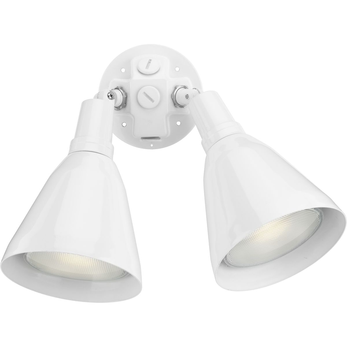 Progress Lighting P5203-30 150 -Watt EQ Halogen White 2 -Head Switch-Controlled Flood Light with Adjustable