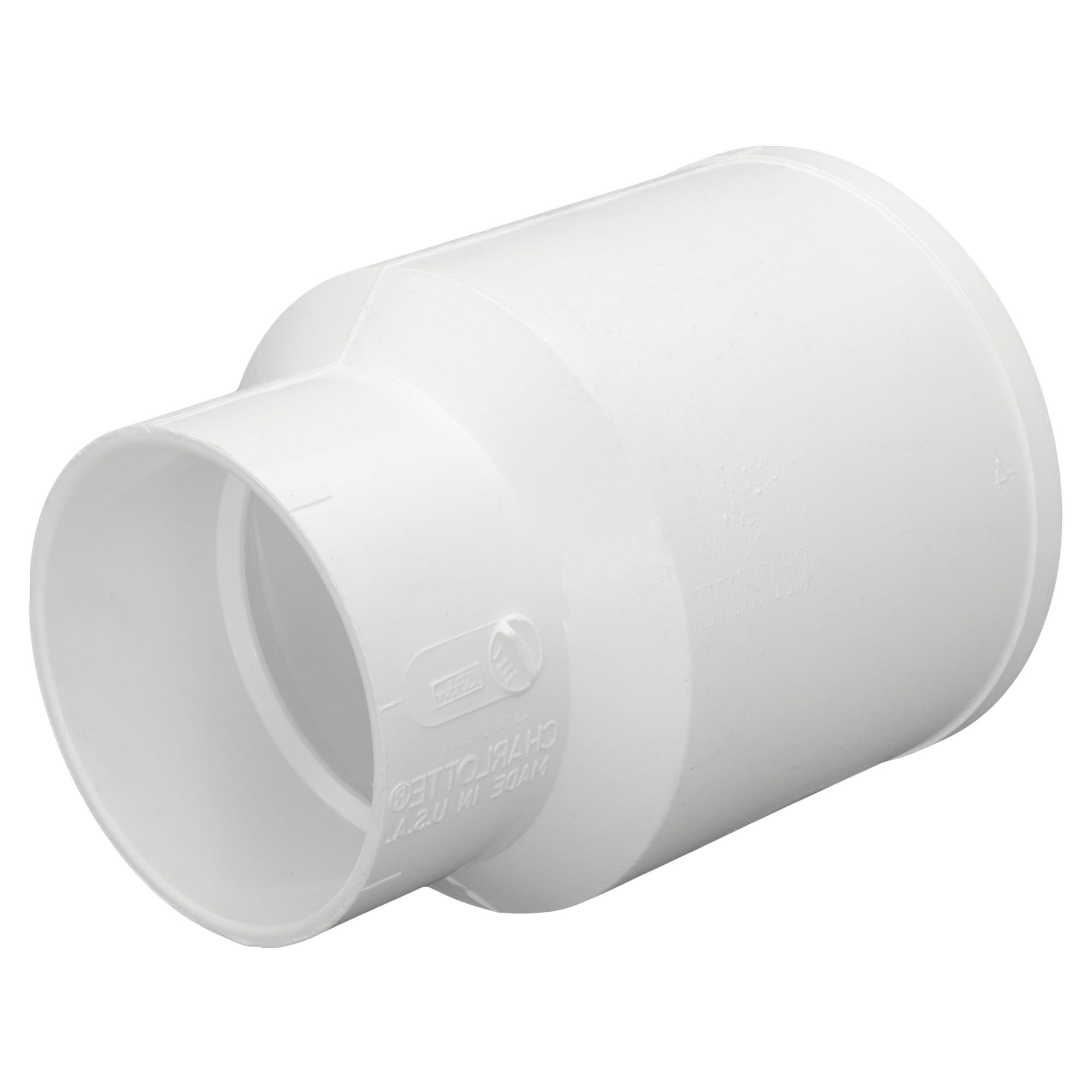 Charlotte Pipe 4-in x 3-in Schedule 30 PVC DWV Reducing Sewer Adapter ...