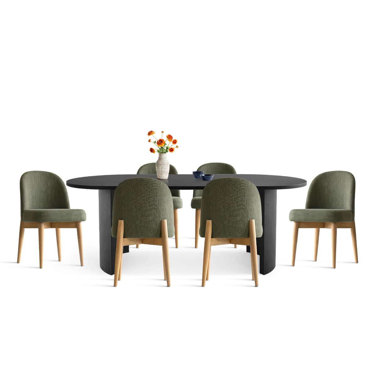 Maison Boucle DWEN79BK+HAVNAGREEN6 Dining-Sets - View #4