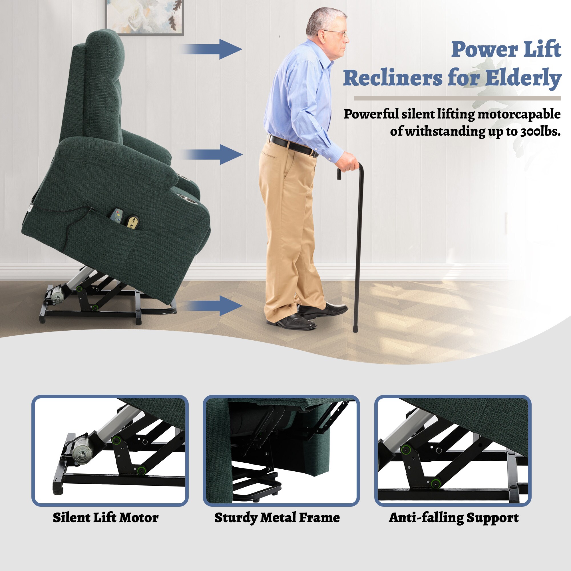 Clihome CL-SXAF81232S-GR recliners - View #9